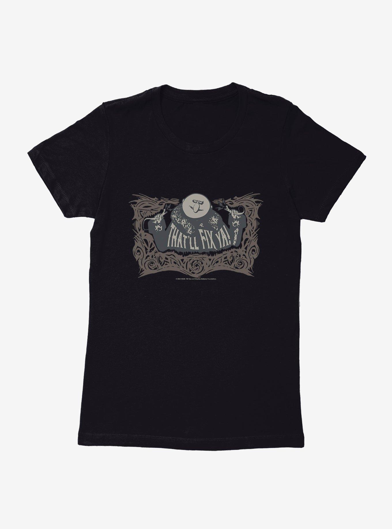 Addams Family That'll Fix Ya! Womens T-Shirt, BLACK, hi-res