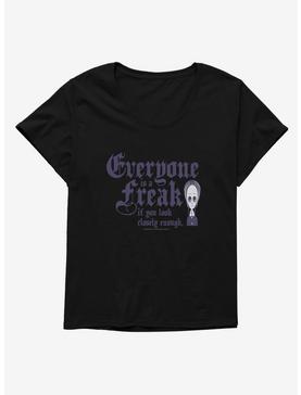 Addams Family Everyone Is A Freak Womens T-Shirt Plus Size, , hi-res