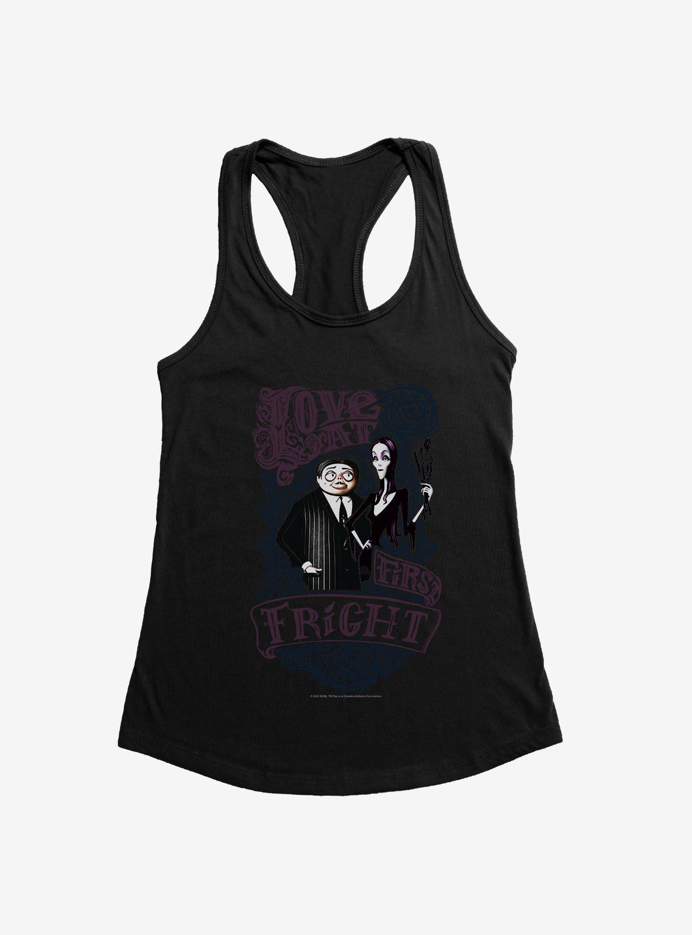 Addams Family Love At First Fright Womens Tank Top, BLACK, hi-res