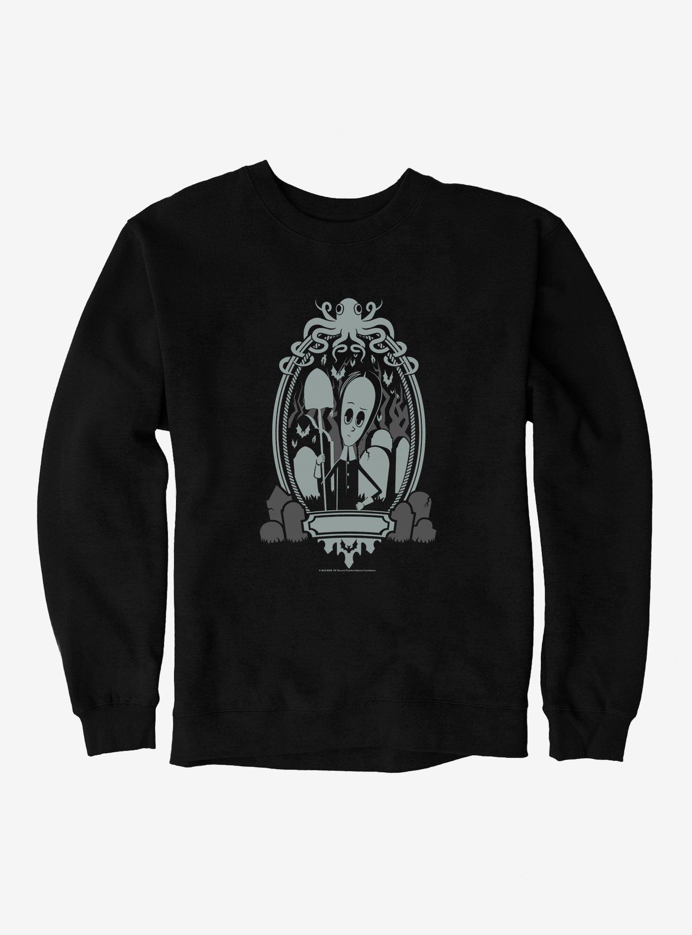 The Addams Family Wednesday Addams Sweatshirt, BLACK, hi-res