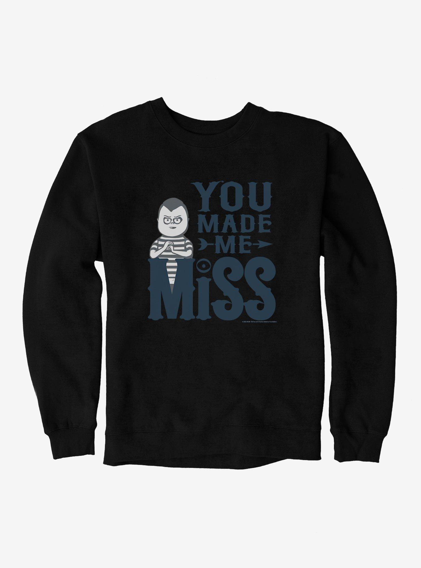 The Addams Family You Made Me Miss Sweatshirt, BLACK, hi-res