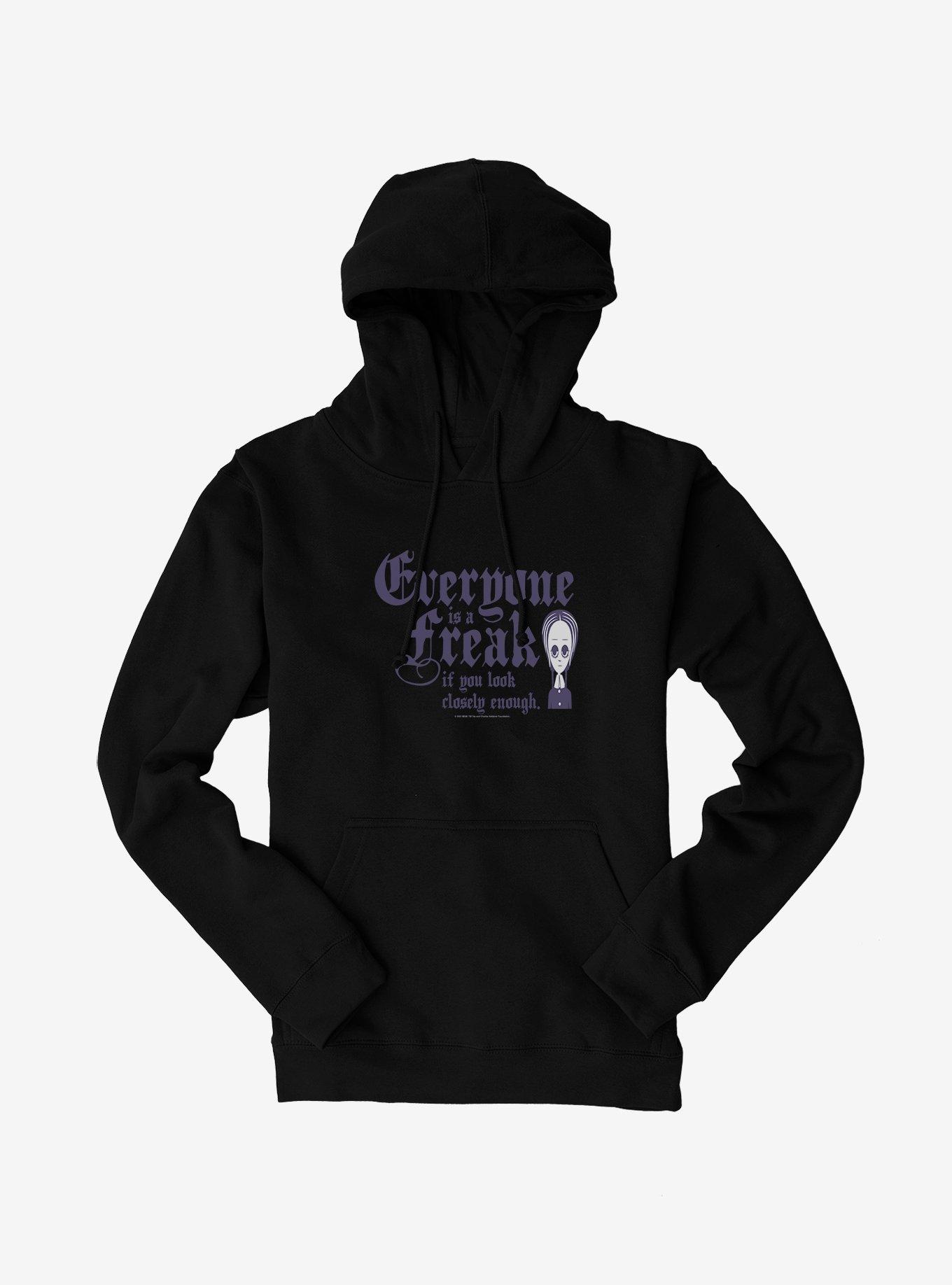 The Addams Family Everyone Is A Freak Hoodie, BLACK, hi-res