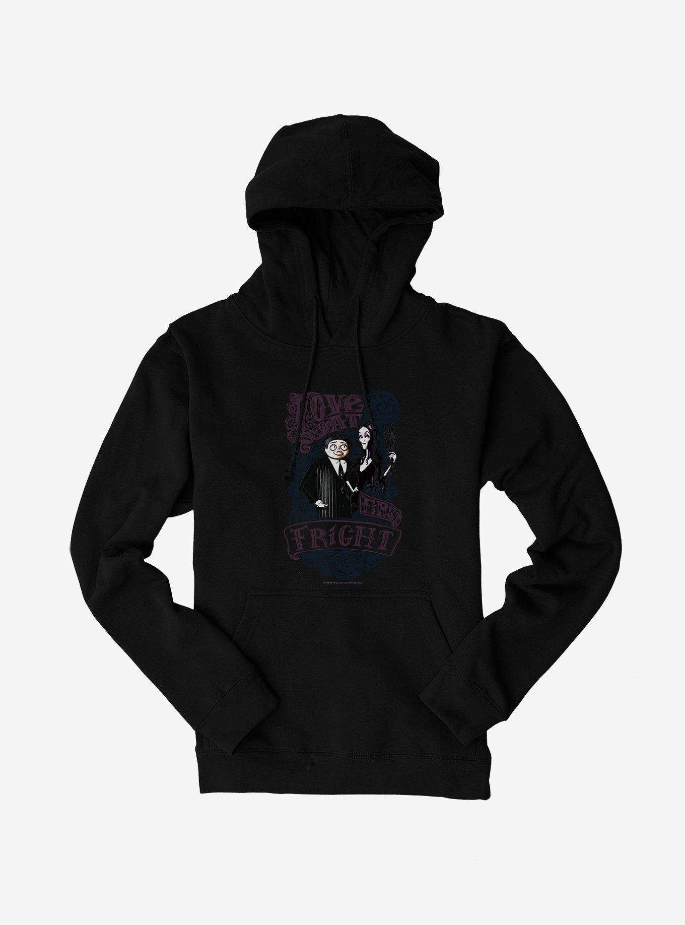 The Addams Family Love At First Fright Hoodie, BLACK, hi-res