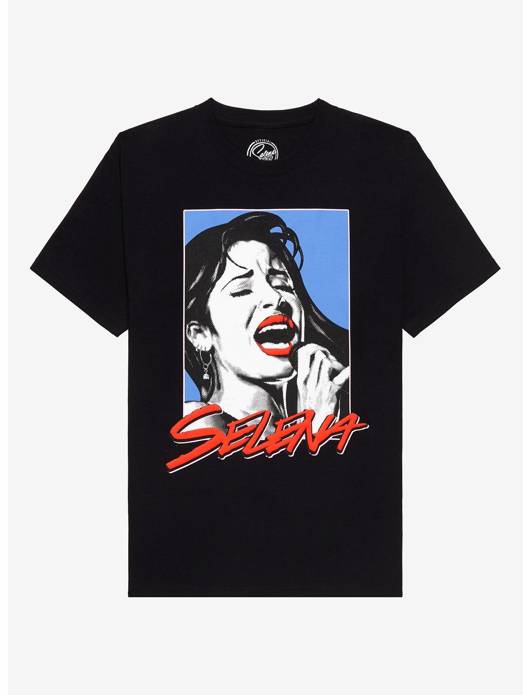 Selena Close-Up Portrait T-Shirt, BLACK, hi-res
