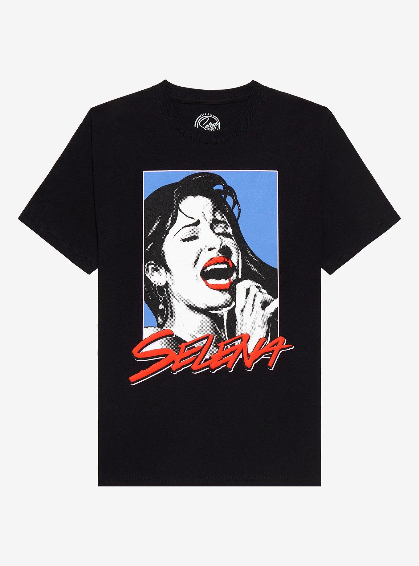 Selena Close-Up Portrait T-Shirt, BLACK, hi-res