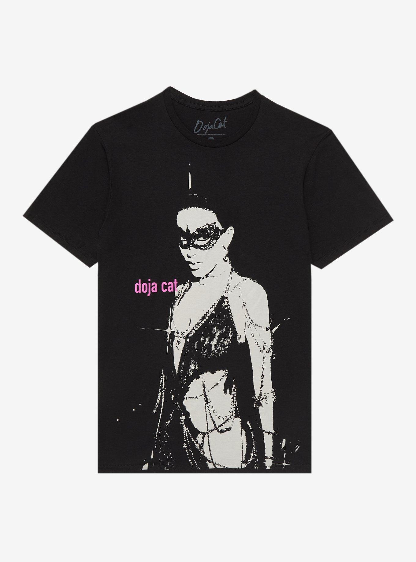 Doja Cat Masked Portrait T-Shirt, BLACK, hi-res