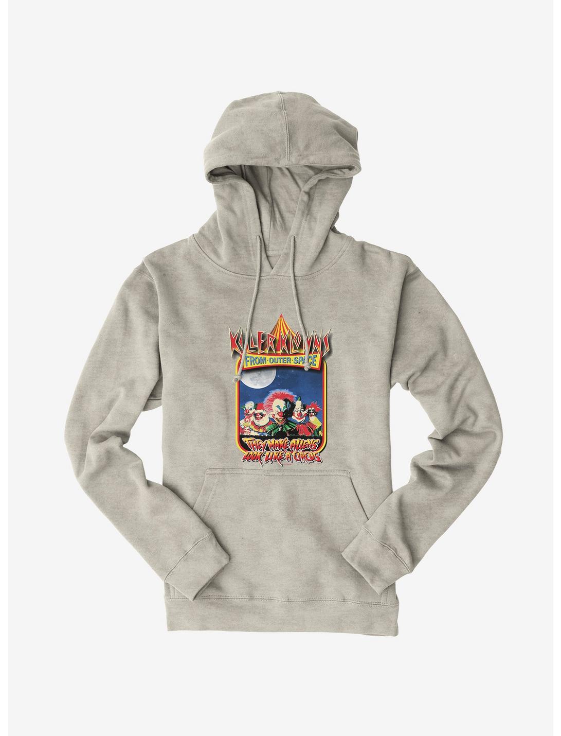 Killer Klowns From Outer Space Movie Poster Hoodie, OATMEAL HEATHER, hi-res