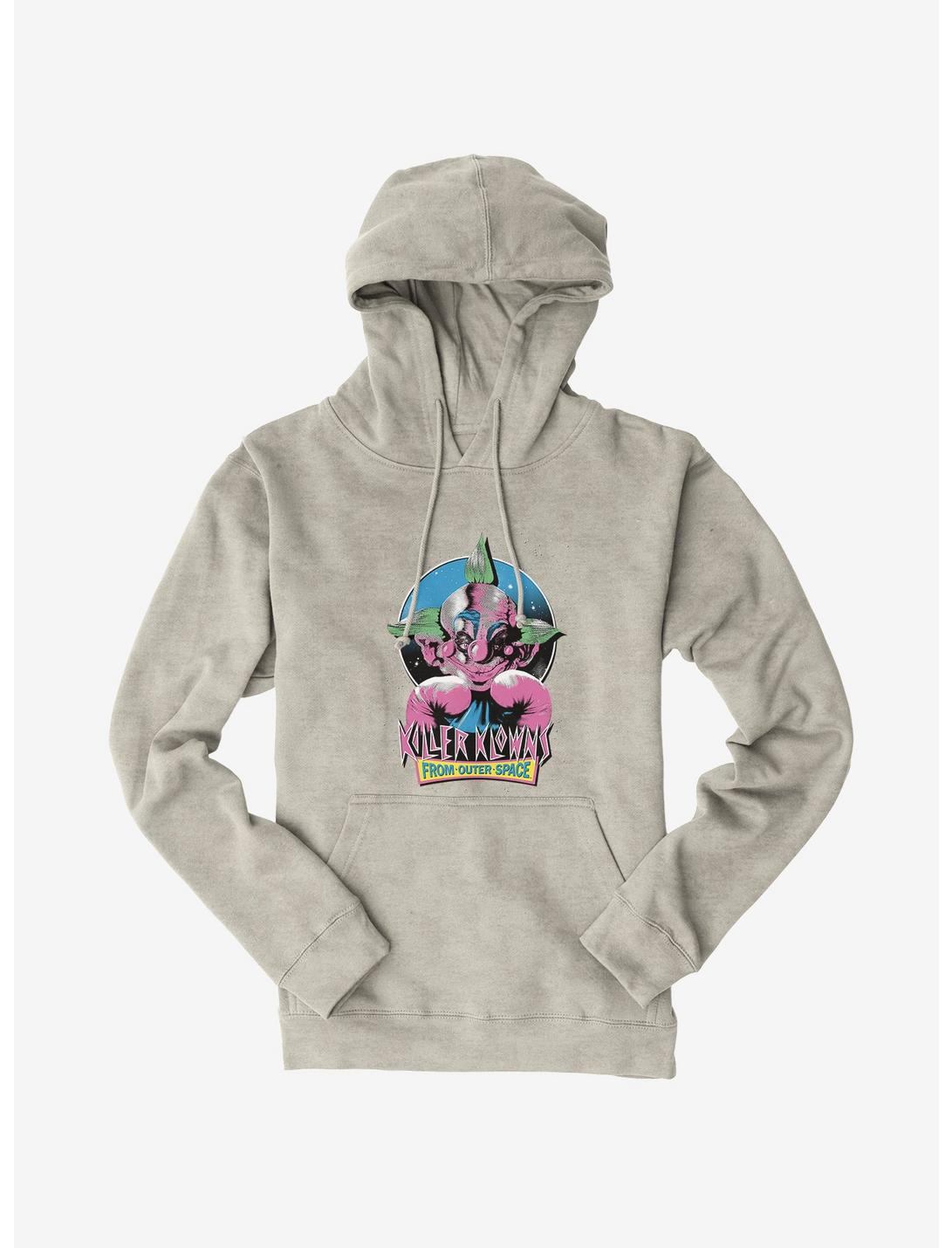 Killer Klowns From Outer Space Shorty Hoodie, OATMEAL HEATHER, hi-res