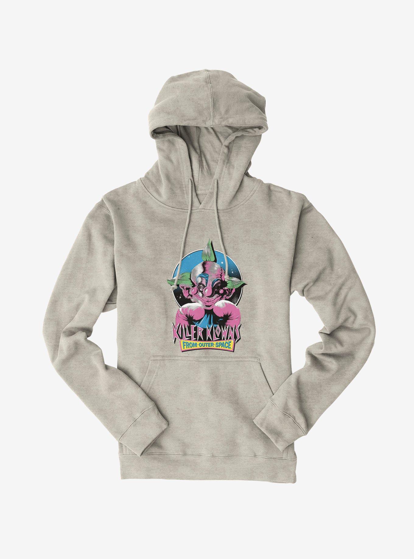 Killer Klowns From Outer Space Shorty Hoodie, OATMEAL HEATHER, hi-res