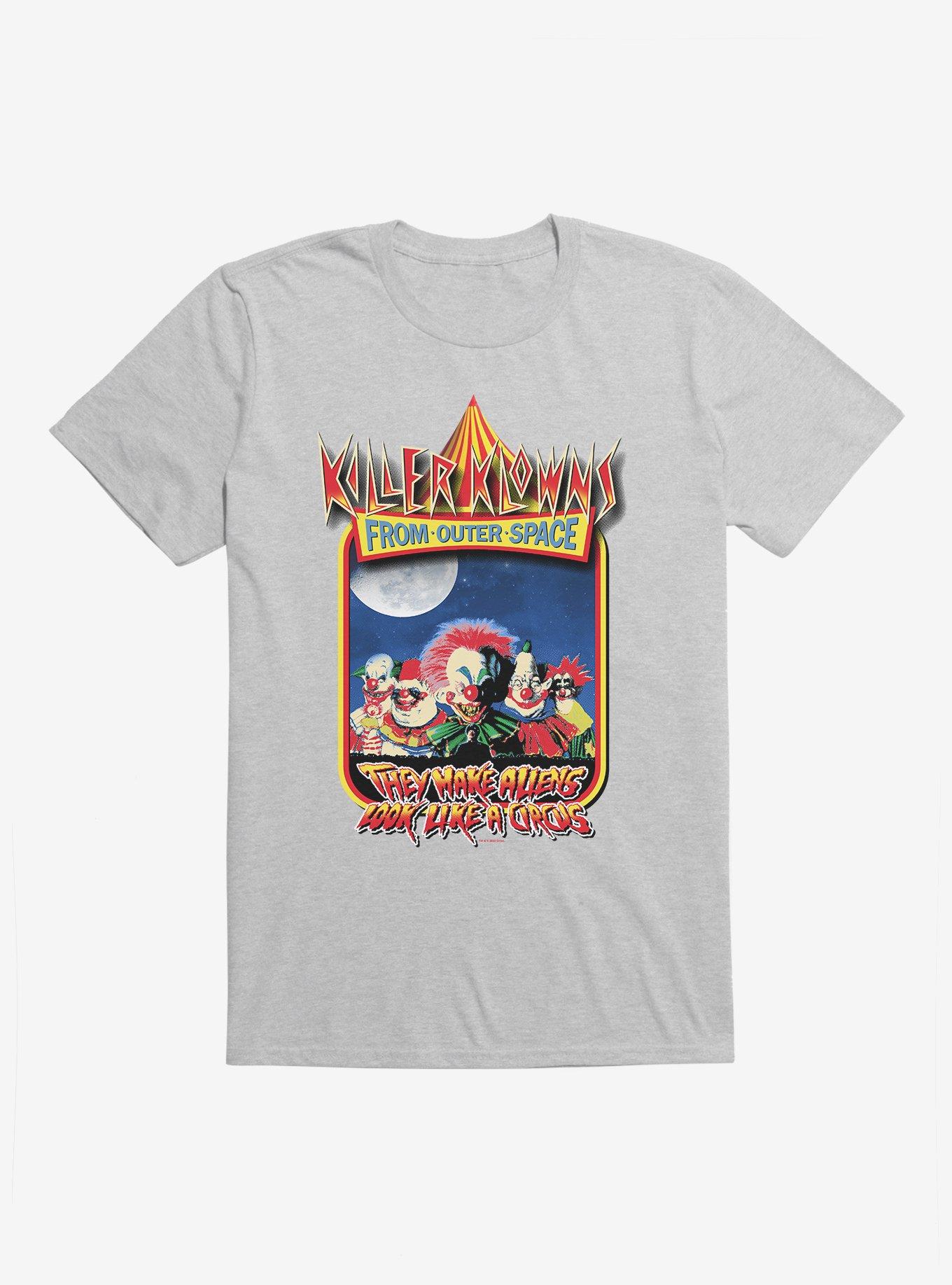 Killer Klowns From Outer Space Movie Poster T-Shirt, HEATHER GREY, hi-res