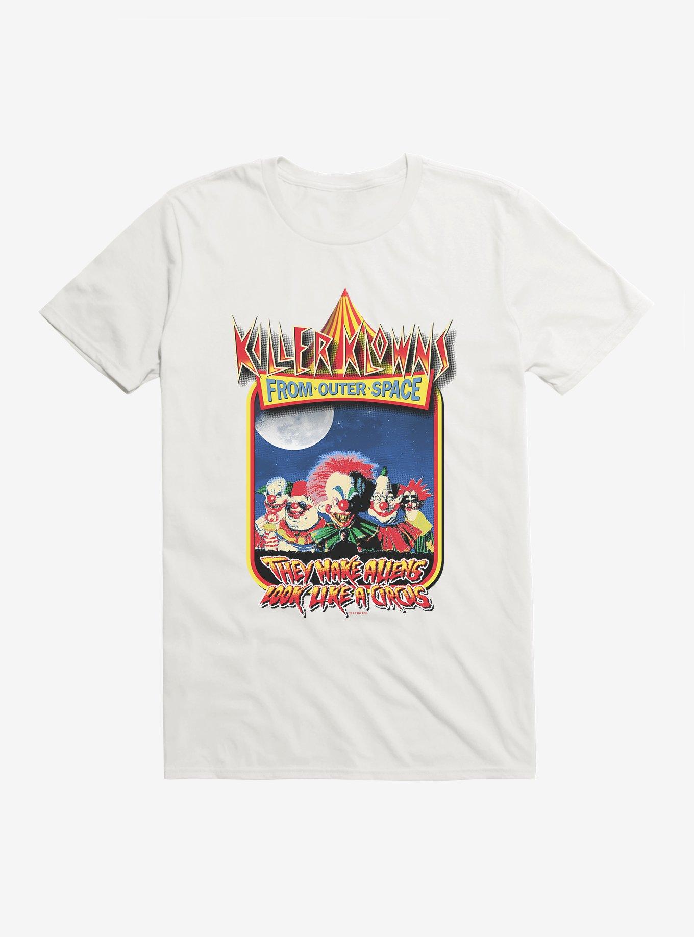 Killer Klowns From Outer Space Movie Poster T-Shirt, WHITE, hi-res
