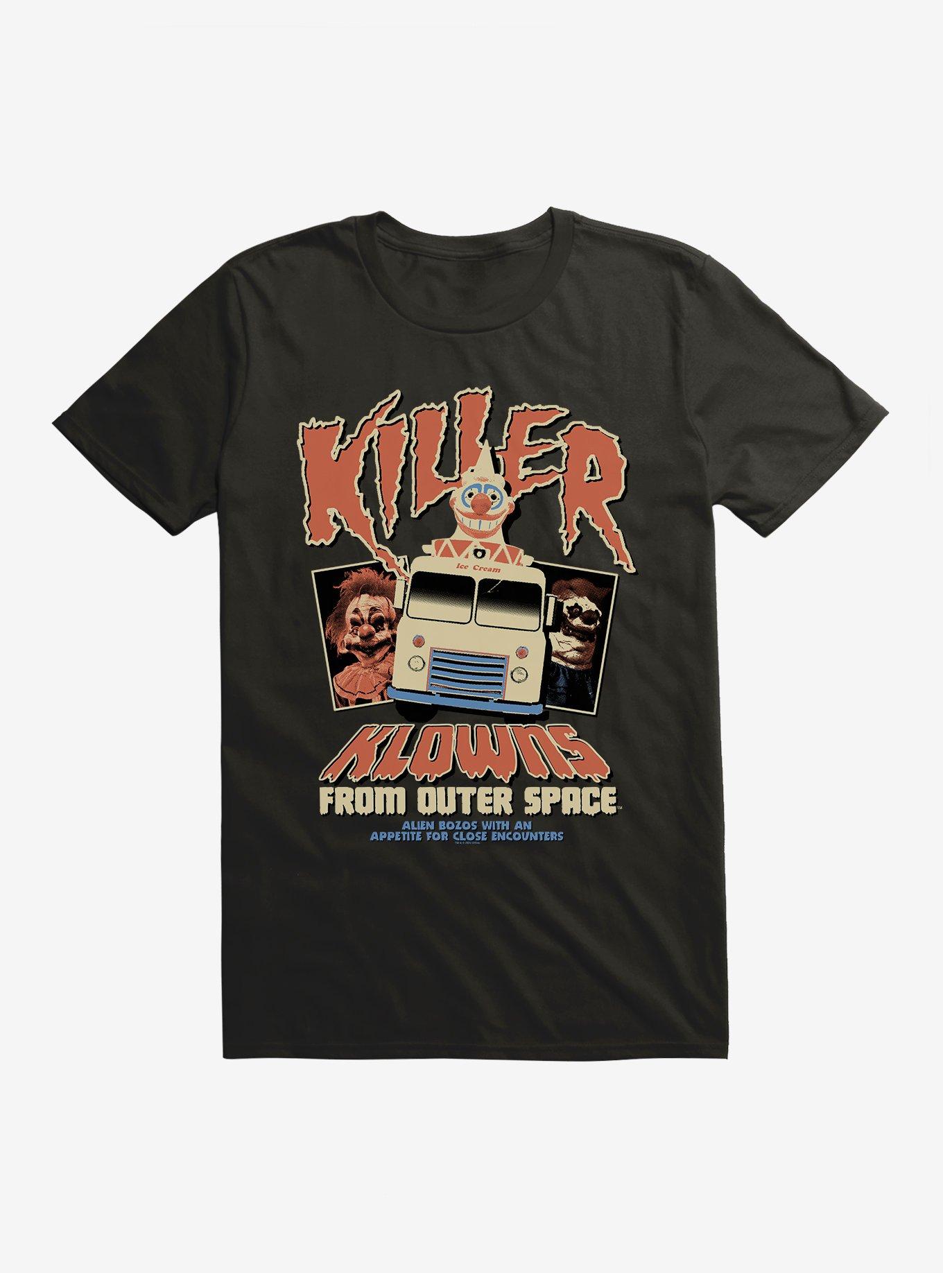 Killer Klowns From Outer Space Vintage Movie Poster T-Shirt, BLACK, hi-res