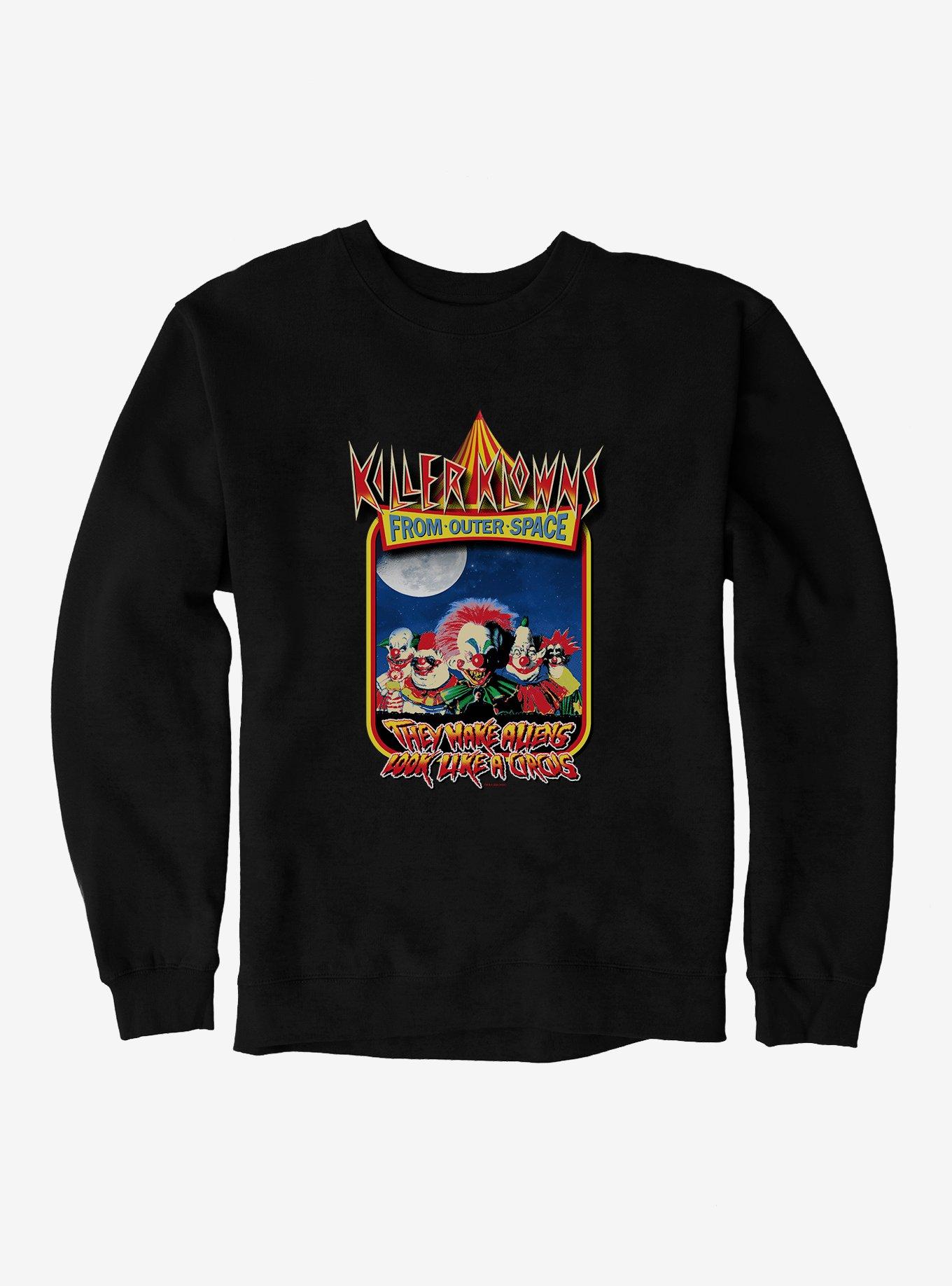 Killer Klowns From Outer Space Movie Poster Sweatshirt, BLACK, hi-res view 1