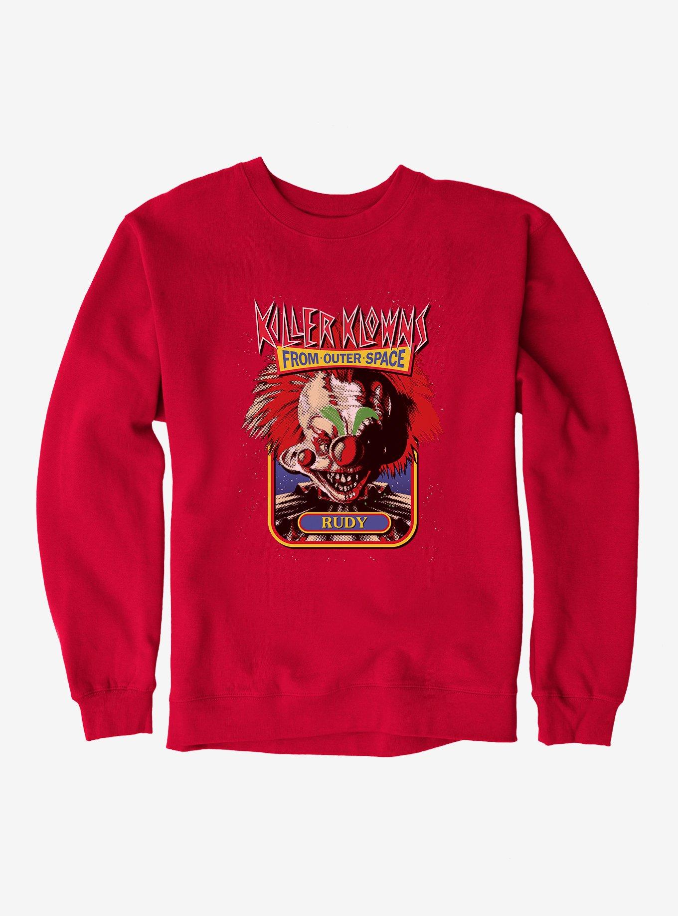 Killer Klowns From Outer Space Rudy Sweatshirt, RED, hi-res