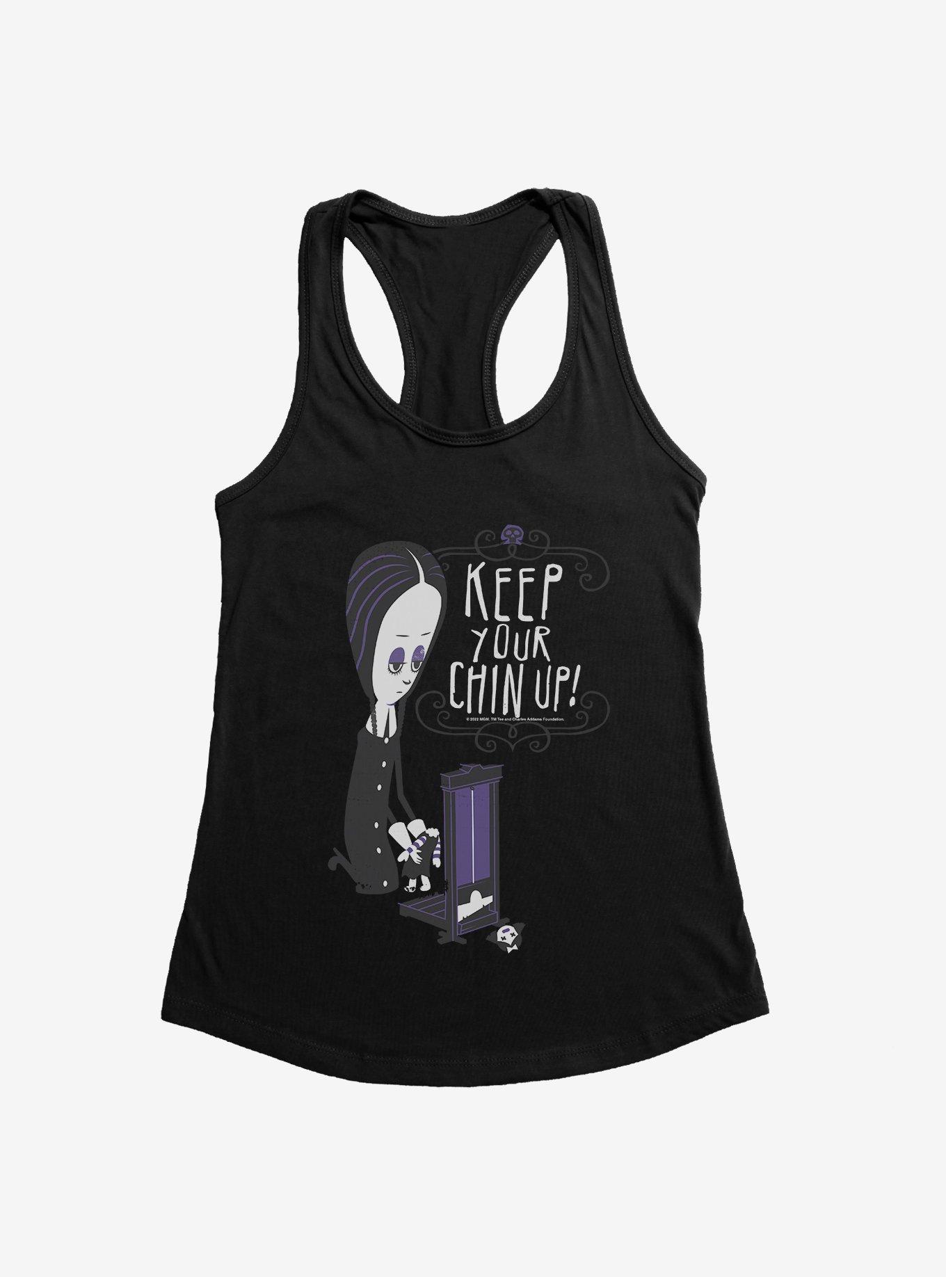 Addams Family Keep Your Chin Up! Girls Tank, BLACK, hi-res