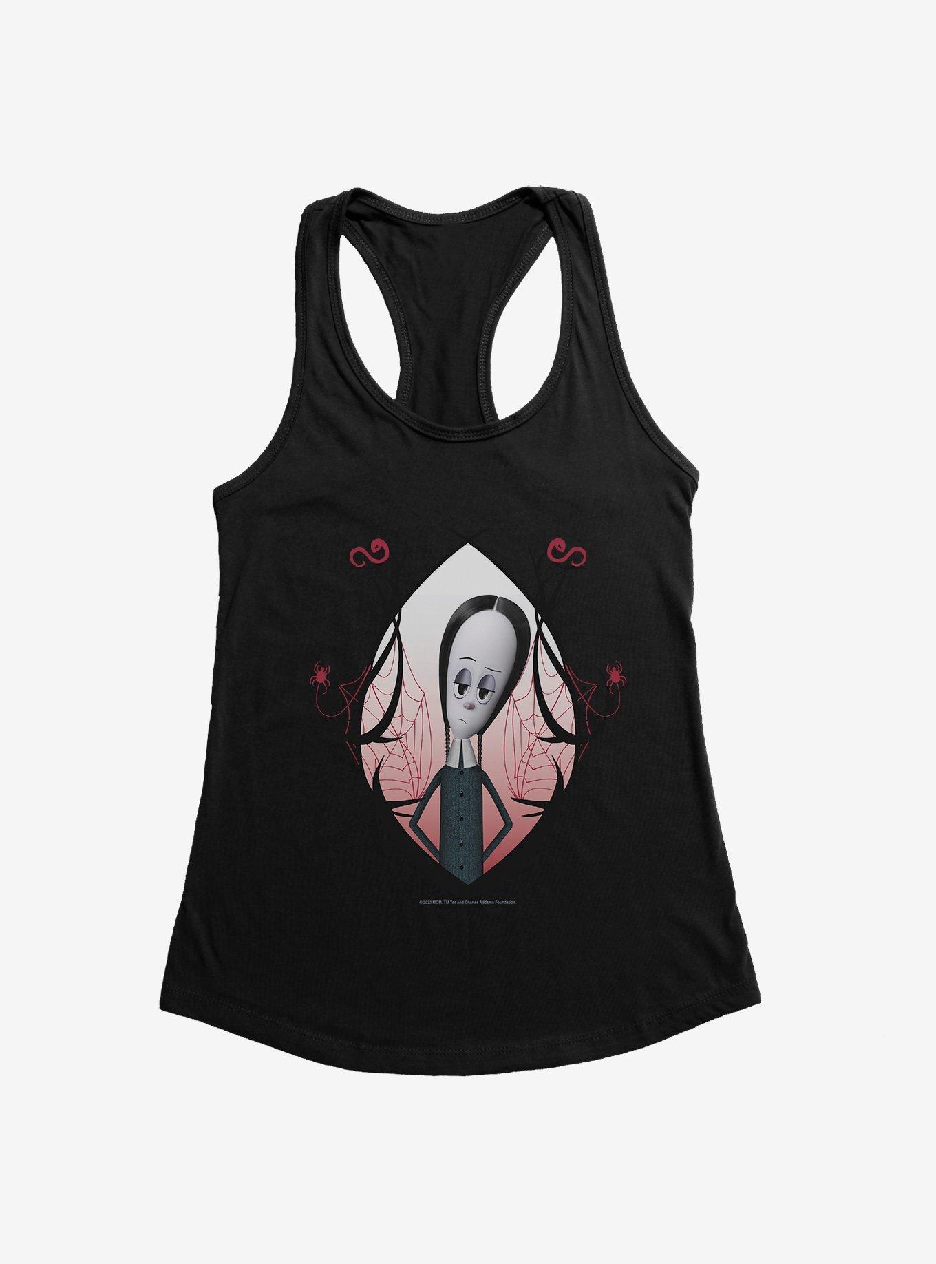 THRDLESS Addams Family Wednesday Spiderwebs Girls Tank