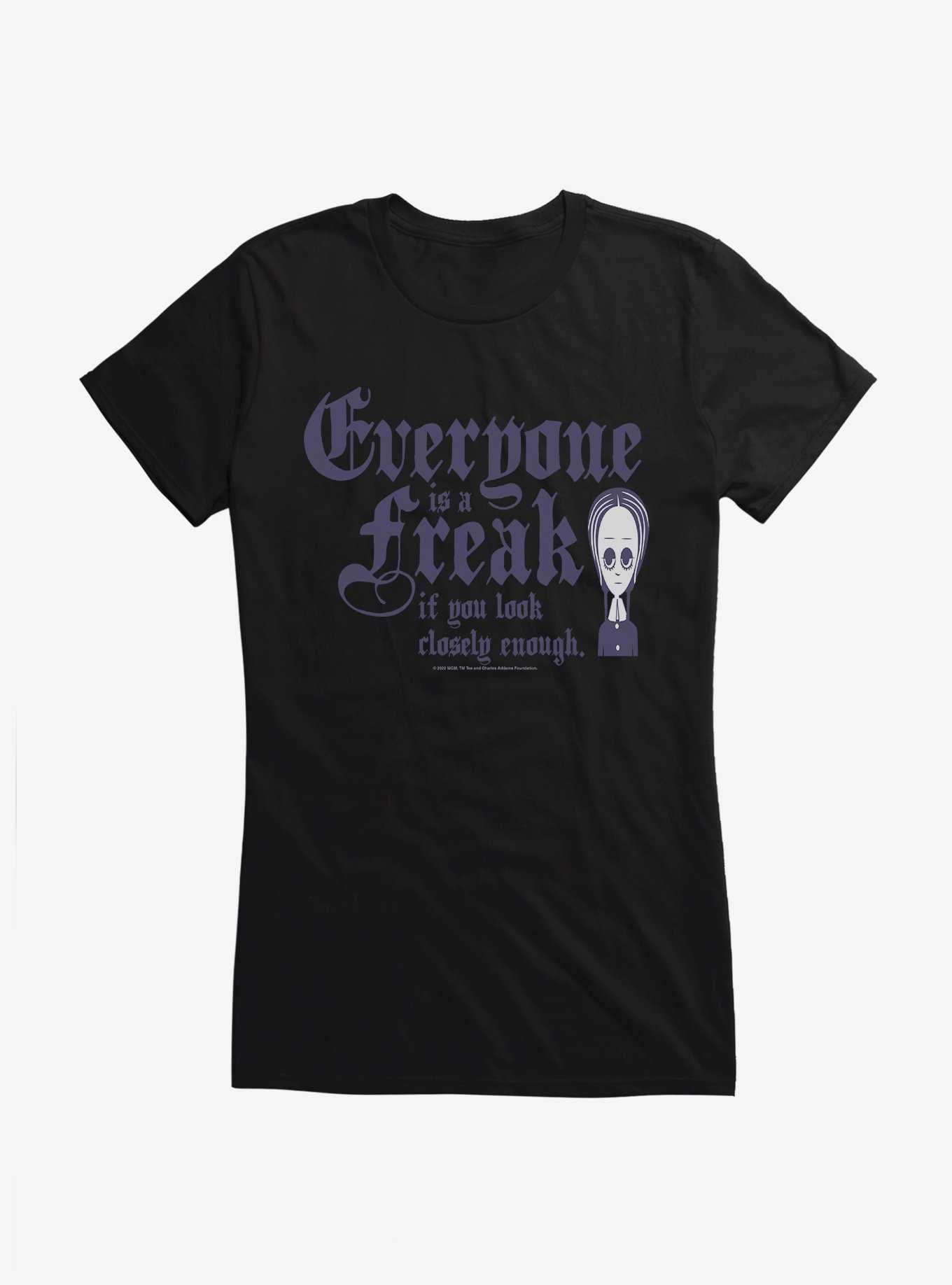 Addams Family Everyone Is A Freak Girls T-Shirt, , hi-res