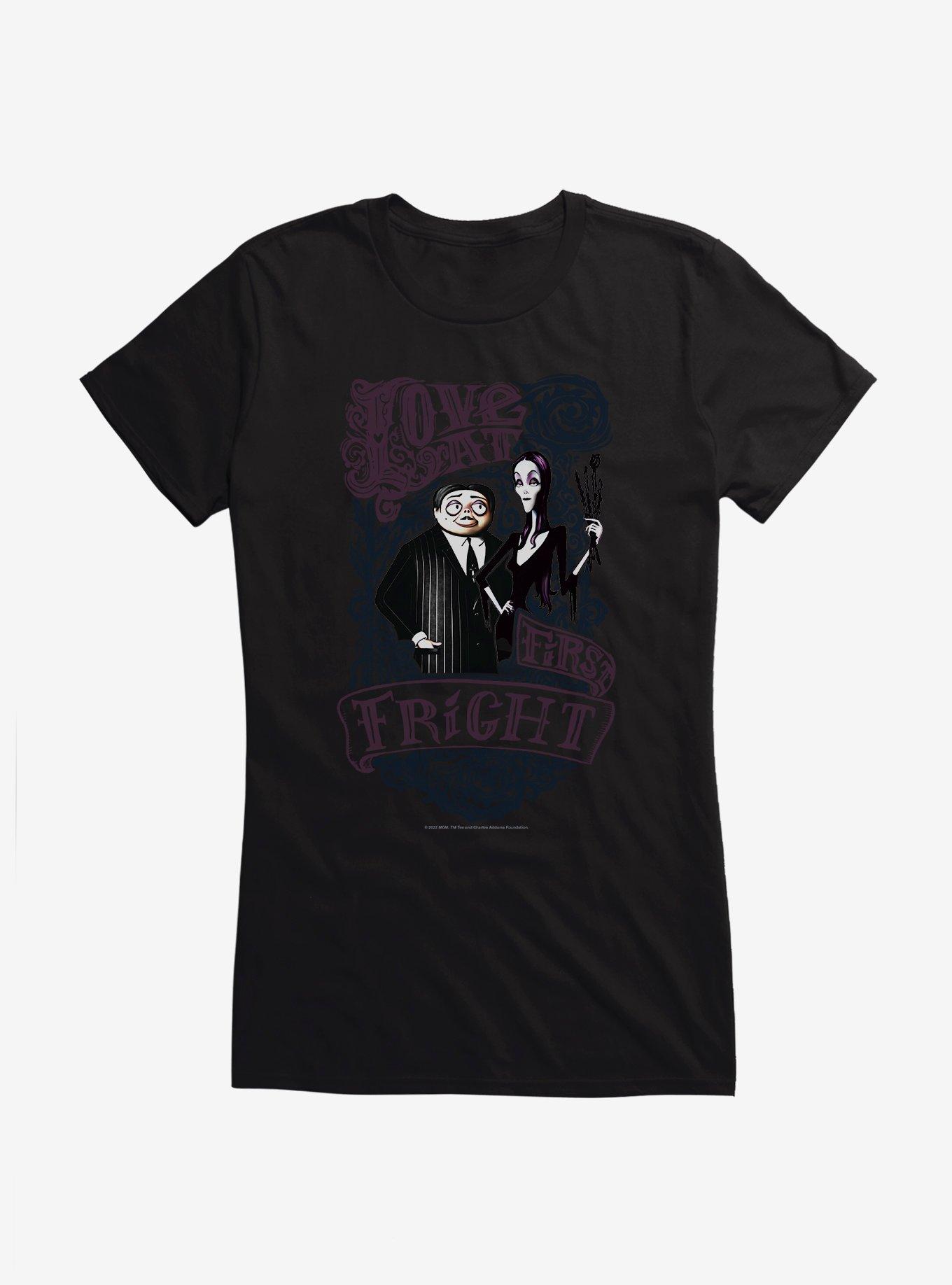 Addams Family Love At First Fright Girls T-Shirt, BLACK, hi-res