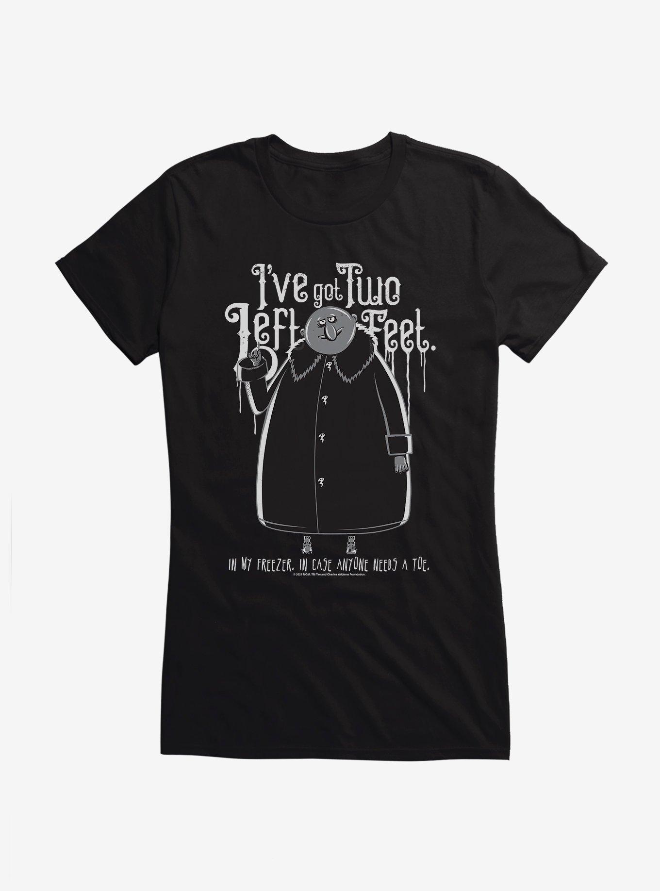 Addams Family Two Left Feet Girls T-Shirt, BLACK, hi-res