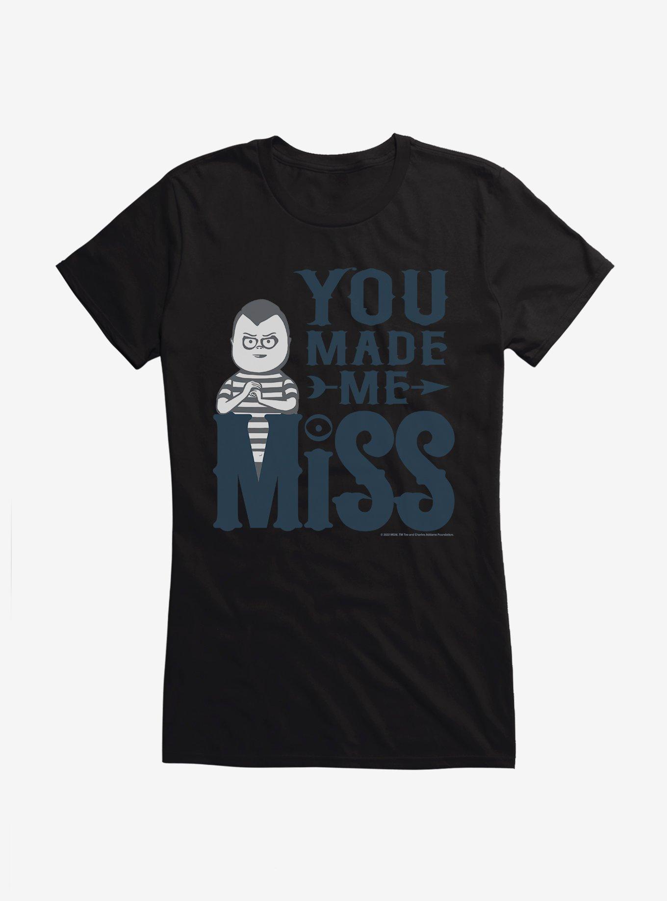Addams Family You Made Me Miss Girls T-Shirt, BLACK, hi-res