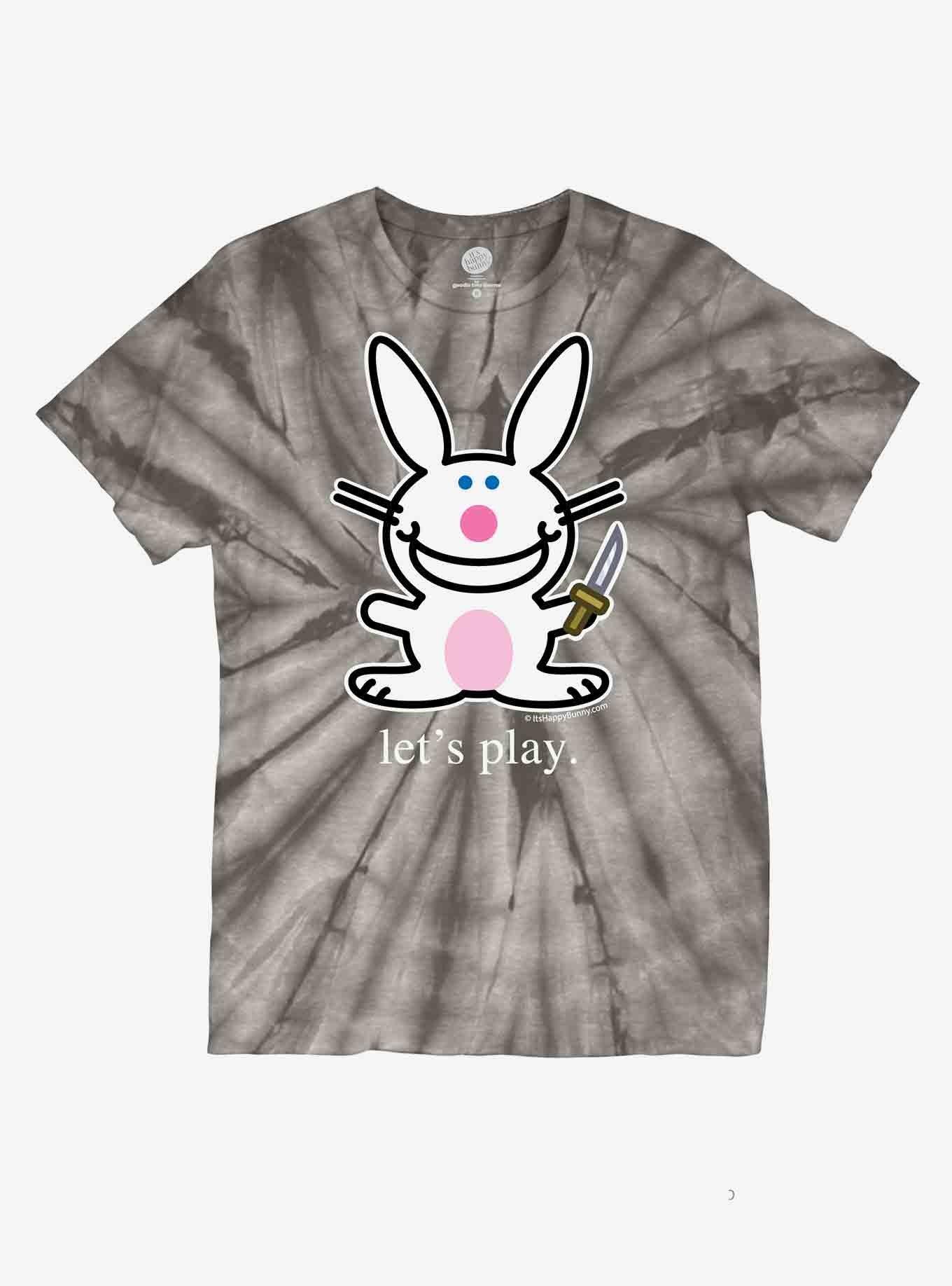 It's Happy Bunny Knife Tie-Dye Boyfriend Fit Girls T-Shirt | Hot Topic