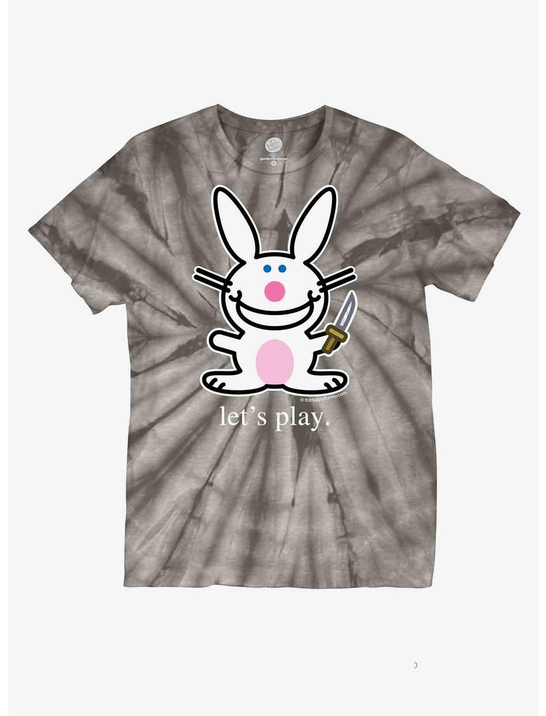 It's Happy Bunny Knife Tie-Dye Boyfriend Fit Girls T-Shirt, MULTI, hi-res