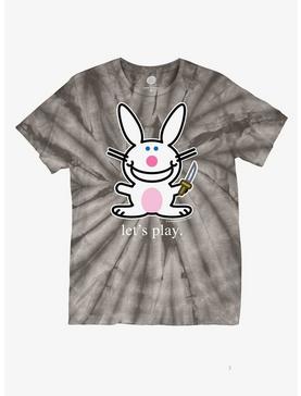 It's Happy Bunny Knife Tie-Dye Boyfriend Fit Girls T-Shirt, , hi-res