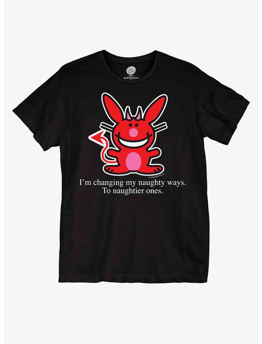 It's Happy Bunny Devil Boyfriend Fit Girls T-Shirt, MULTI, hi-res