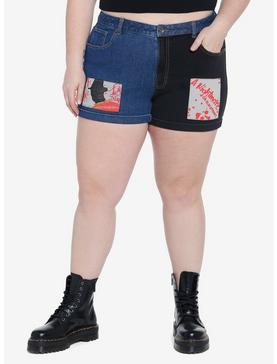 A Nightmare On Elm Street Freddy Patches Mom Shorts Plus Size, , hi-res