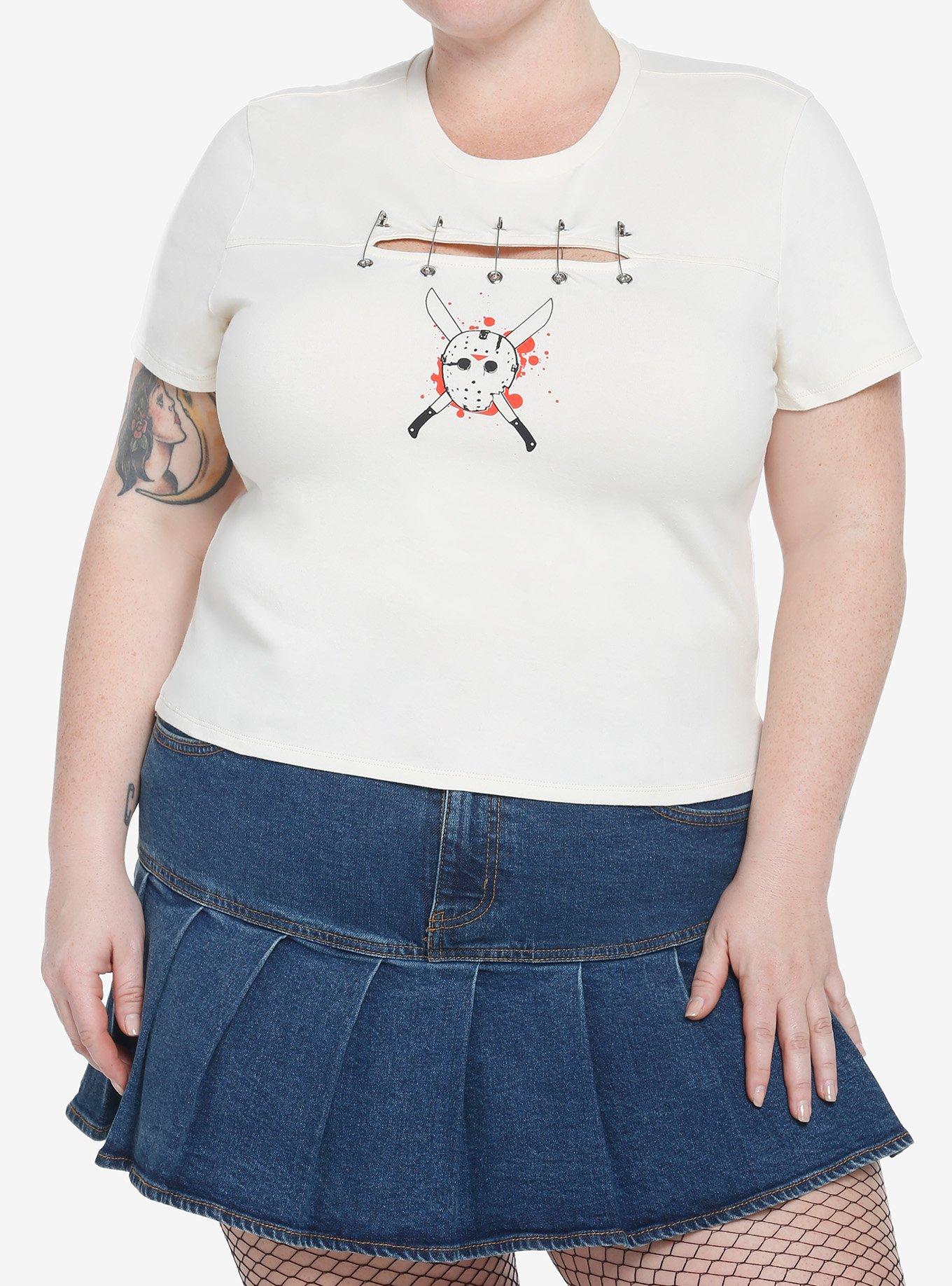 Friday The 13th Jason Mask Cutout Girls Baby T-Shirt Plus Size, MULTI, hi-res