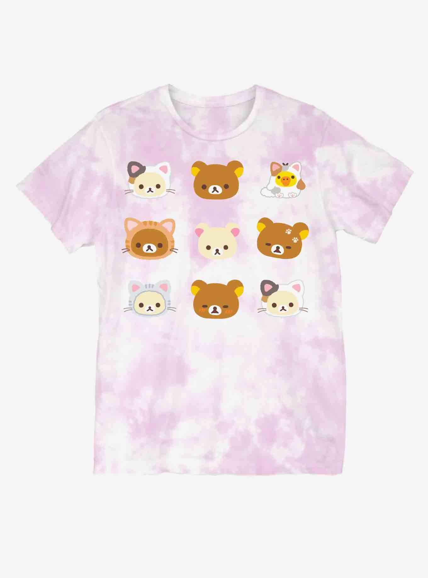 Rilakkuma Cat Tie-Dye Boyfriend Fit Girls T-Shirt, MULTI, hi-res
