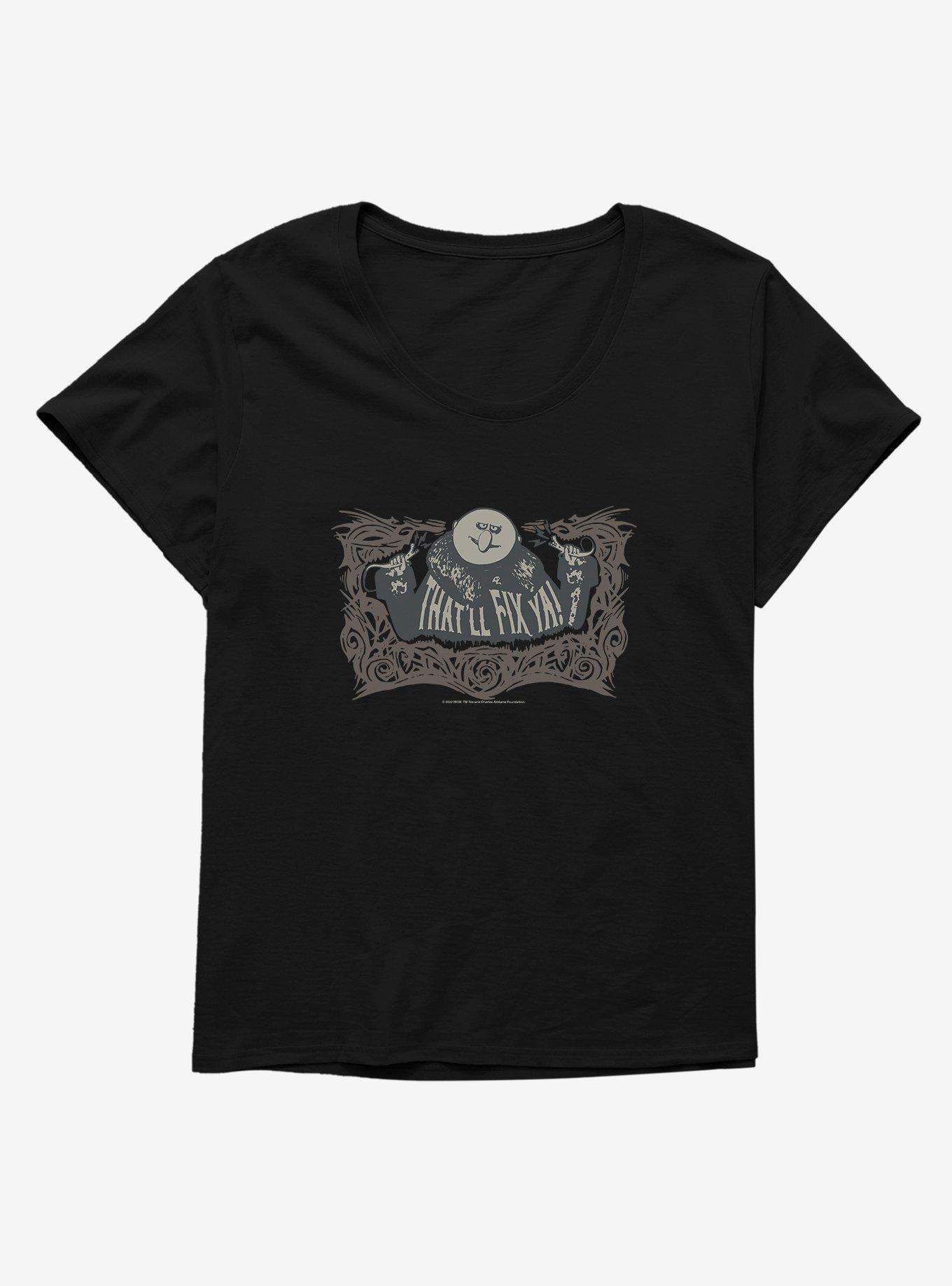 Addams Family That'll Fix Ya! Girls T-Shirt Plus Size, BLACK, hi-res