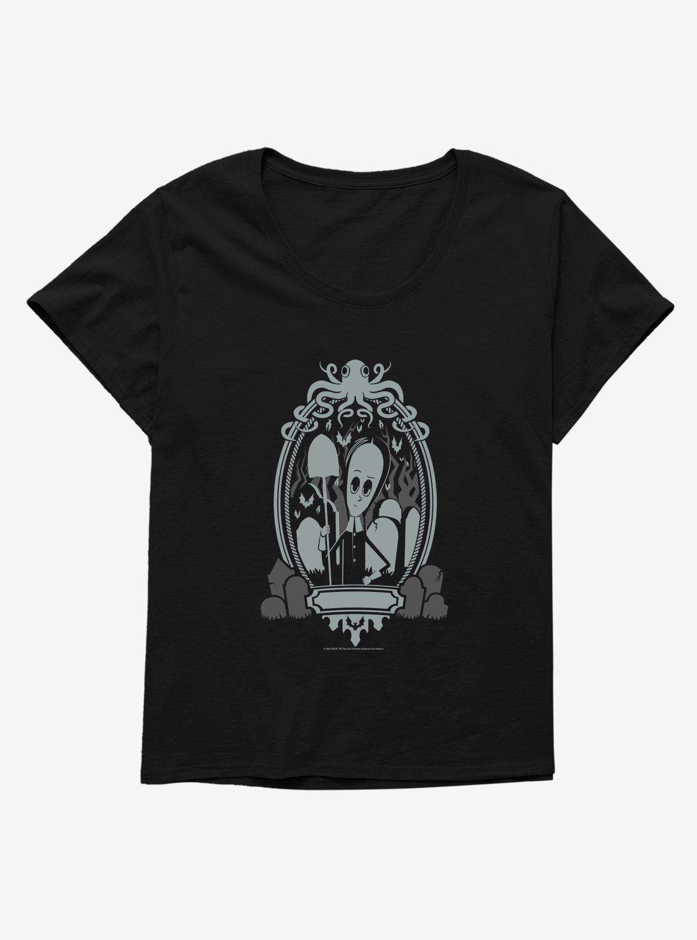 Addams Family Wednesday Addams Girls T-Shirt Plus Size, BLACK, hi-res