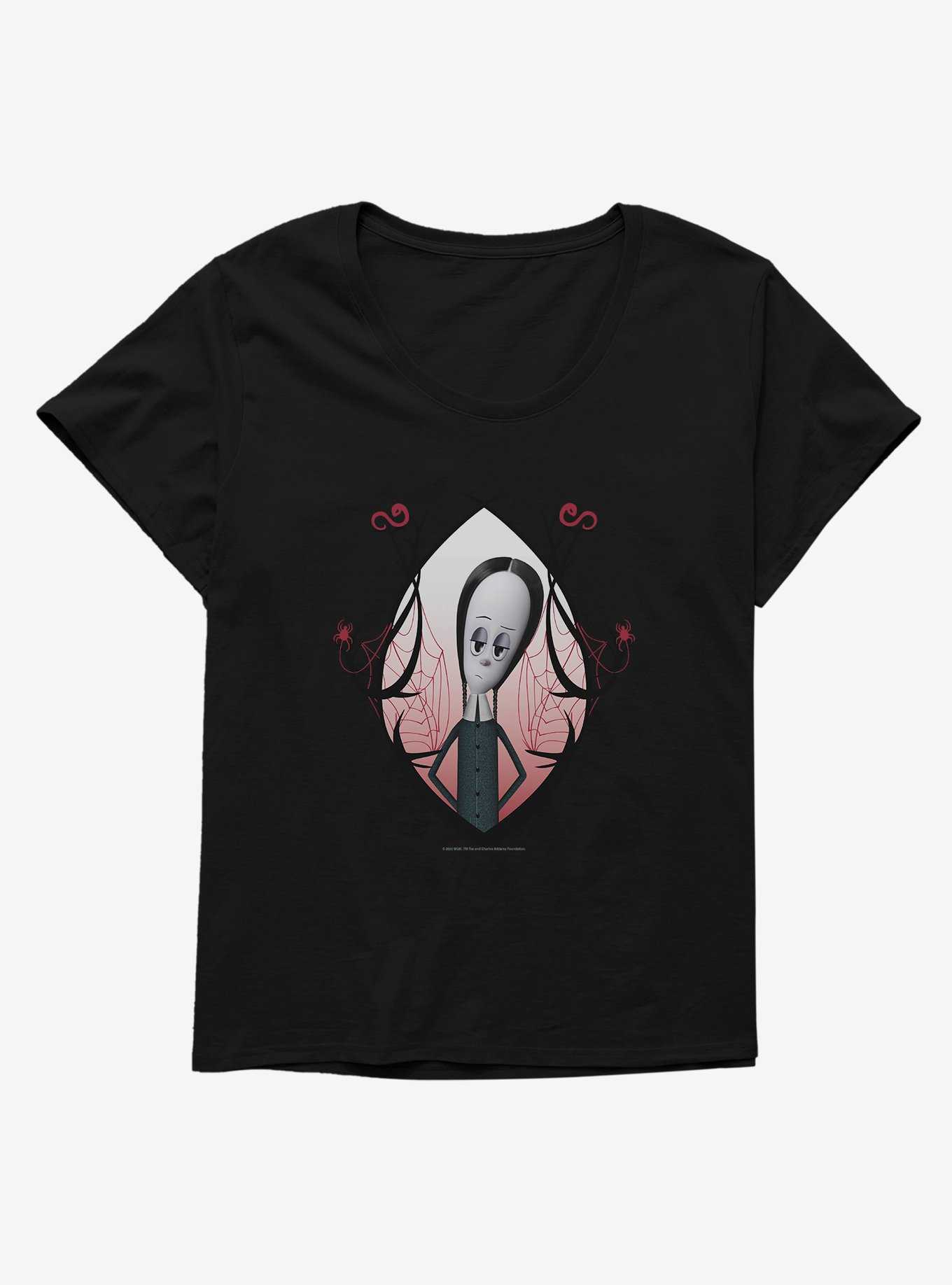 Addams Family Wednesday Spiderwebs Girls T-Shirt Plus Size, , hi-res