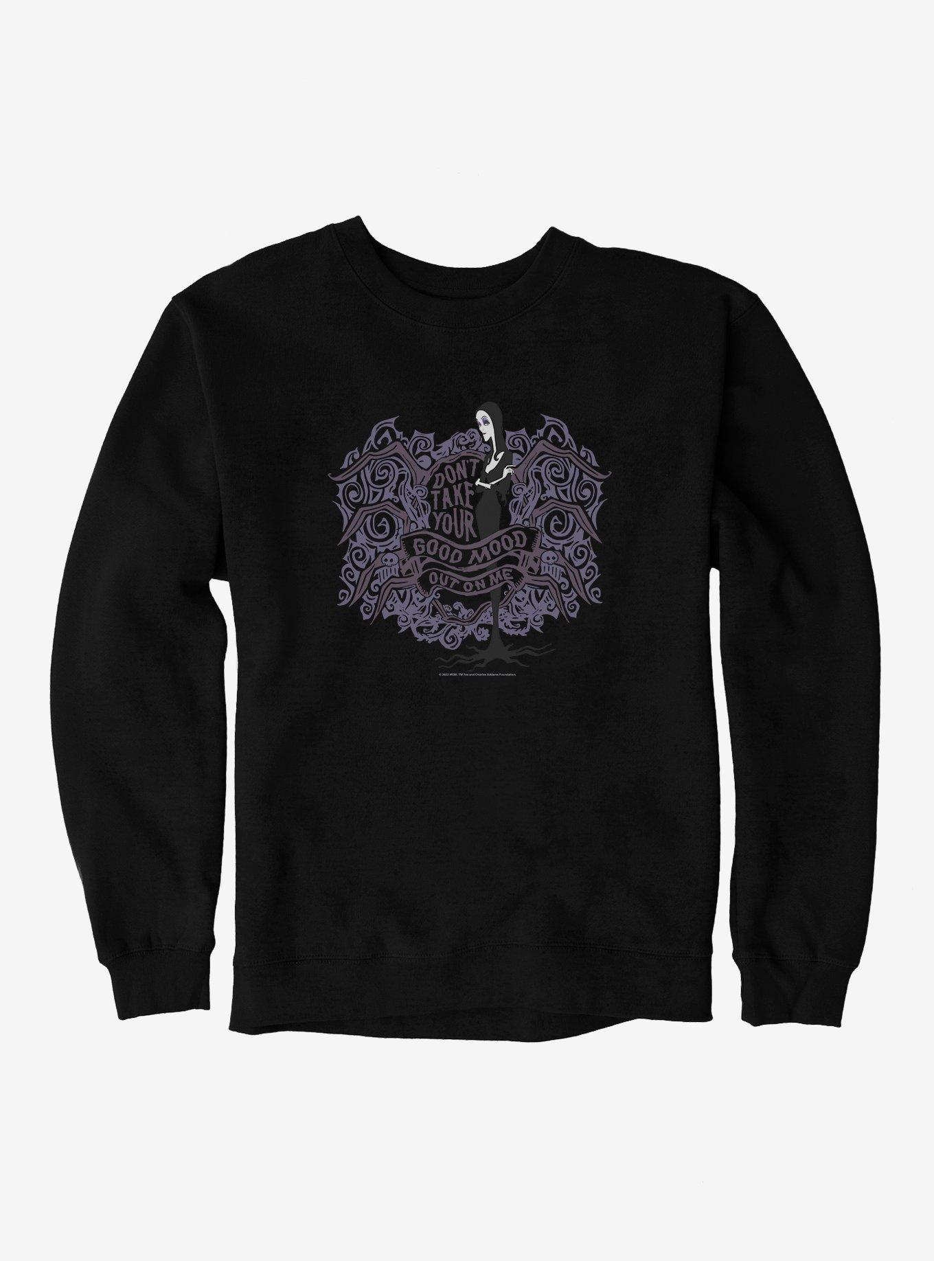 The Addams Family Good Mood Sweatshirt, BLACK, hi-res