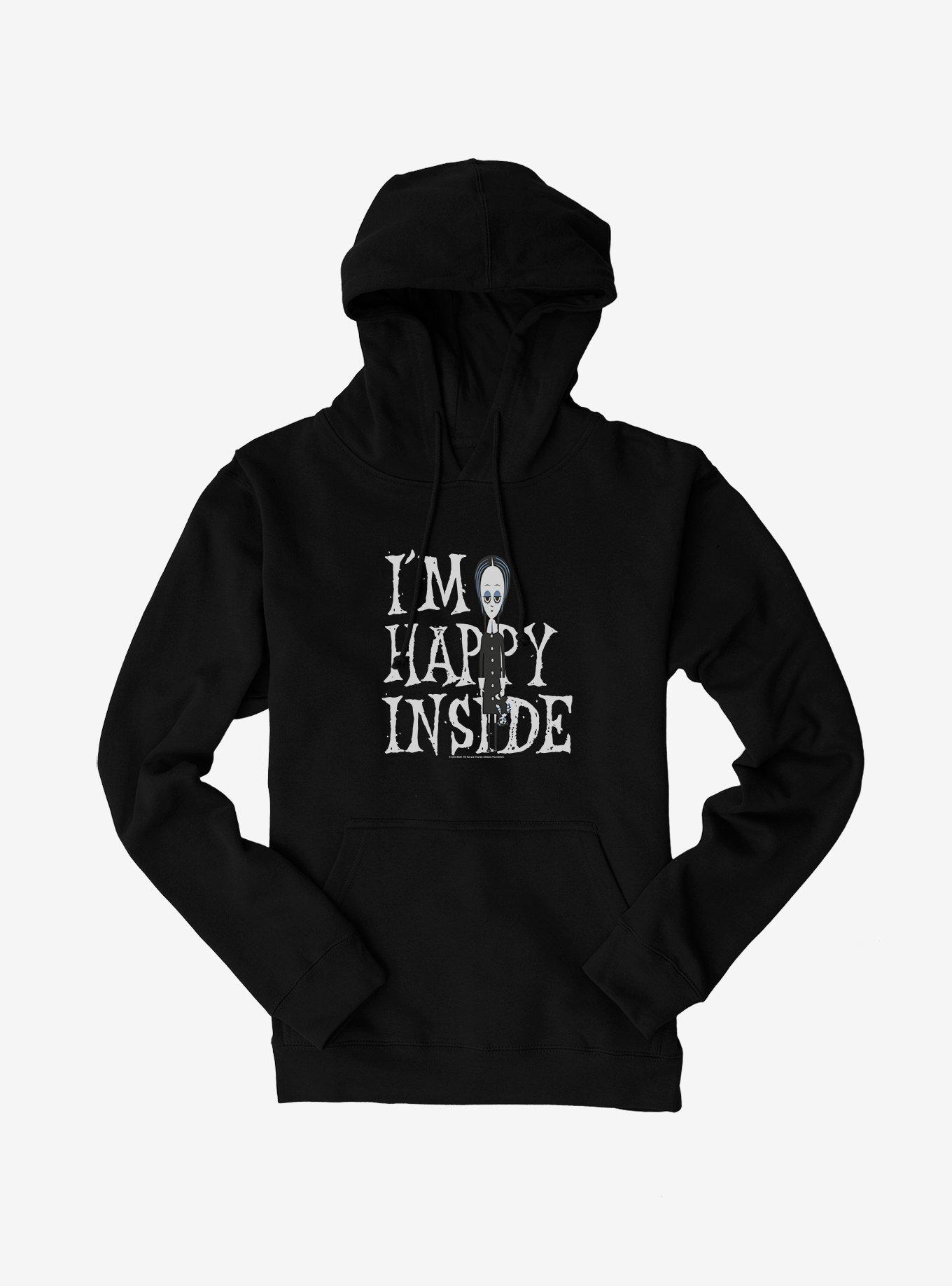 The Addams Family I'm Happy Inside Hoodie, BLACK, hi-res