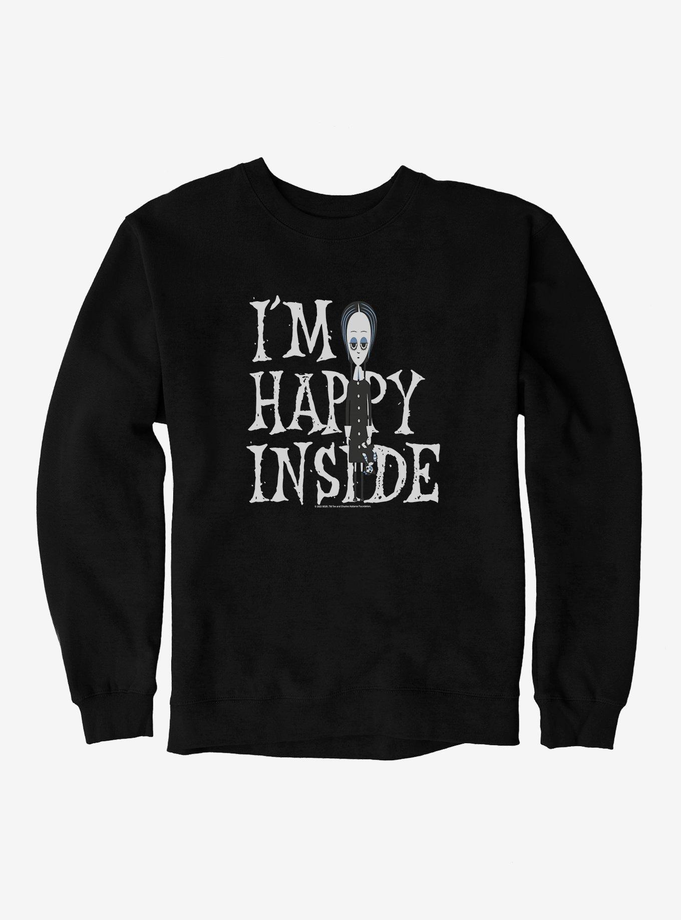 The Addams Family I'm Happy Inside Sweatshirt, , hi-res