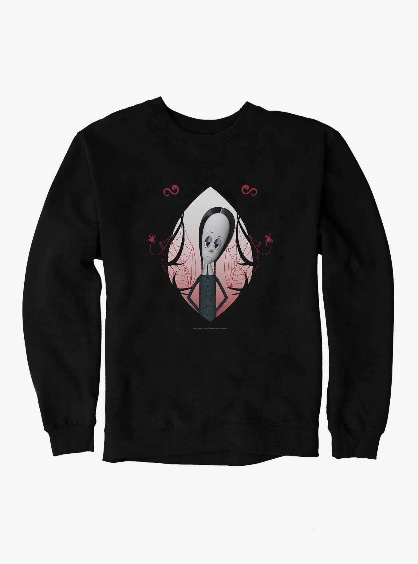 The Addams Family Wednesday Spiderwebs Sweatshirt, , hi-res