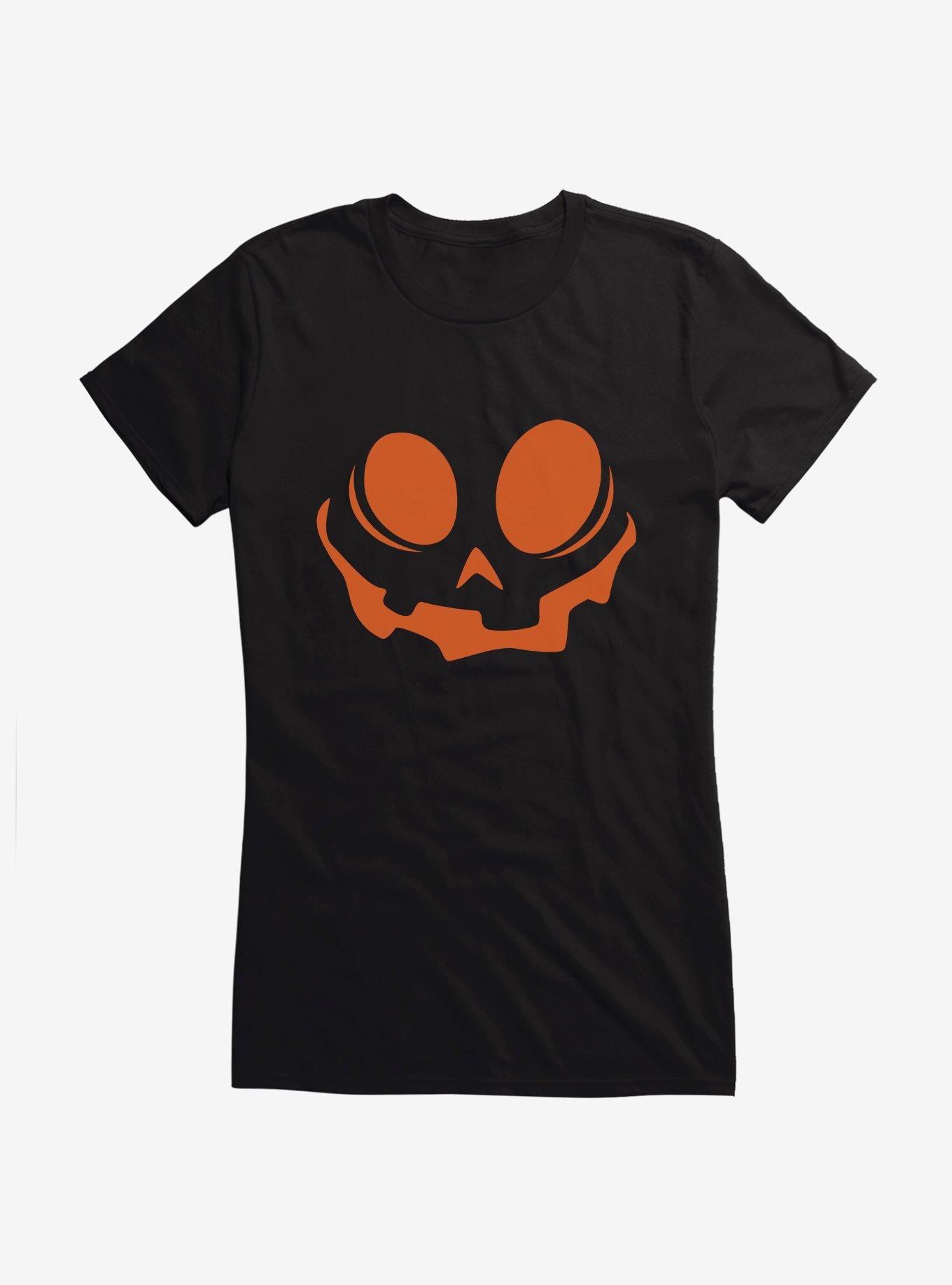 Halloween Quirky Jack-O'-Lantern Girls T-Shirt, BLACK, hi-res
