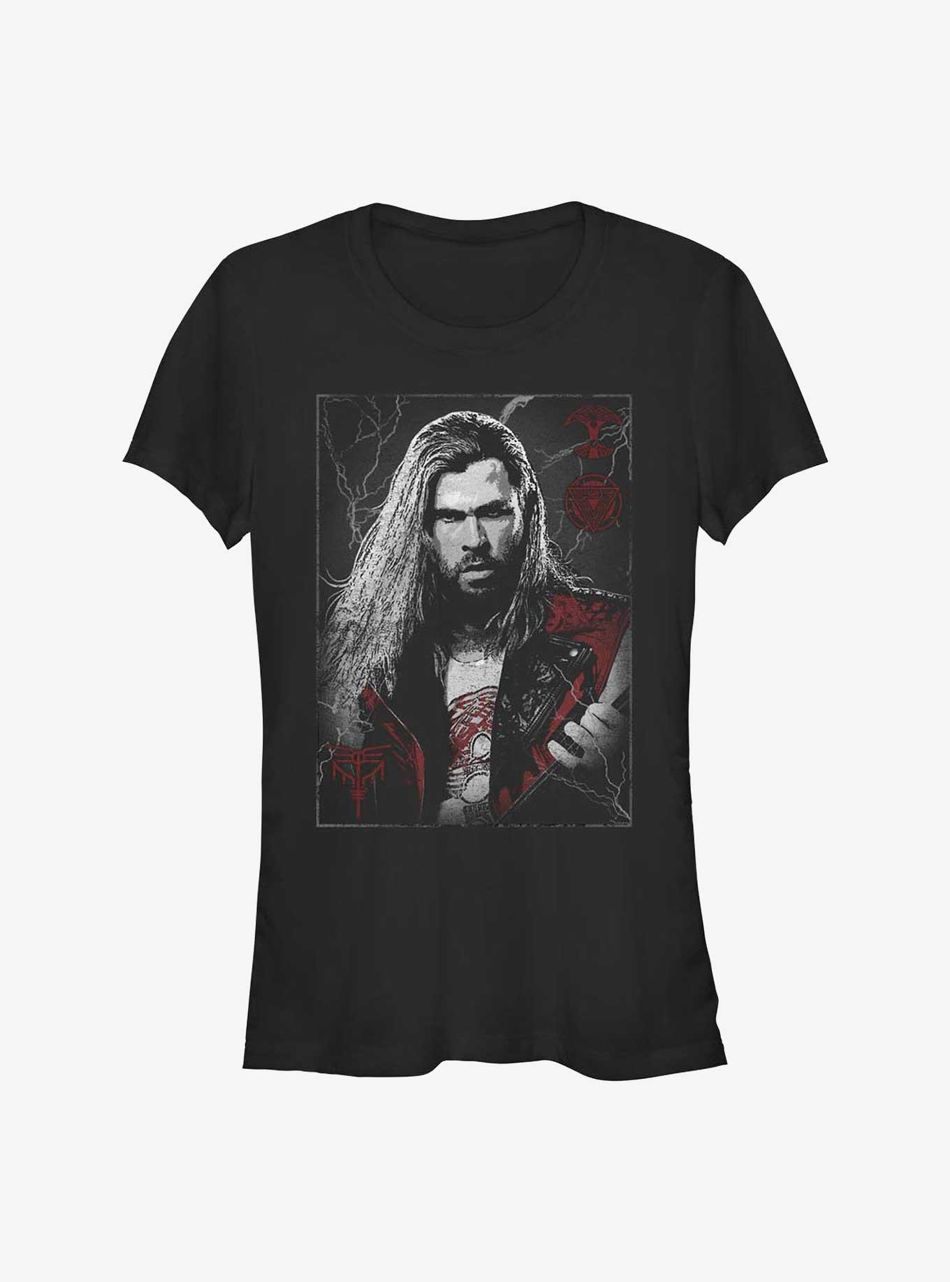 Marvel Thor: Love and Thunder Metalhead Thor Girls T-Shirt, BLACK, hi-res