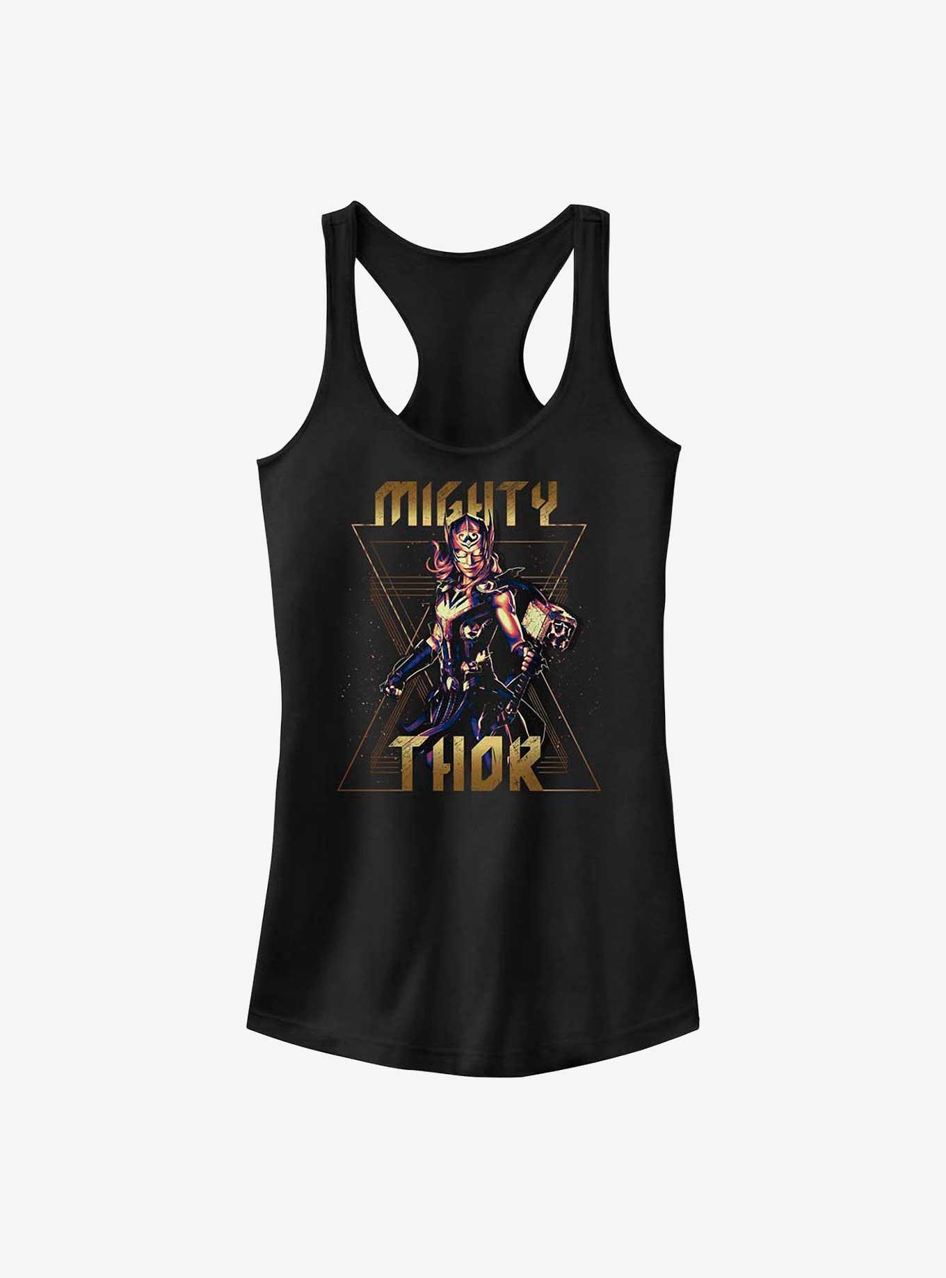 Marvel Thor: Love and Thunder Metal Mighty Thor Girls Tank, BLACK, hi-res