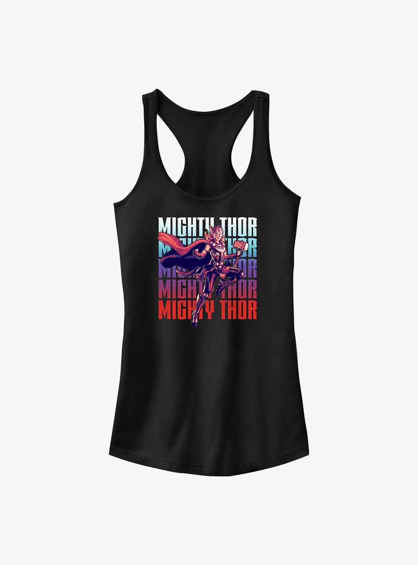 Marvel Thor: Love and Thunder Mighty Thor Girls Tank, BLACK, hi-res