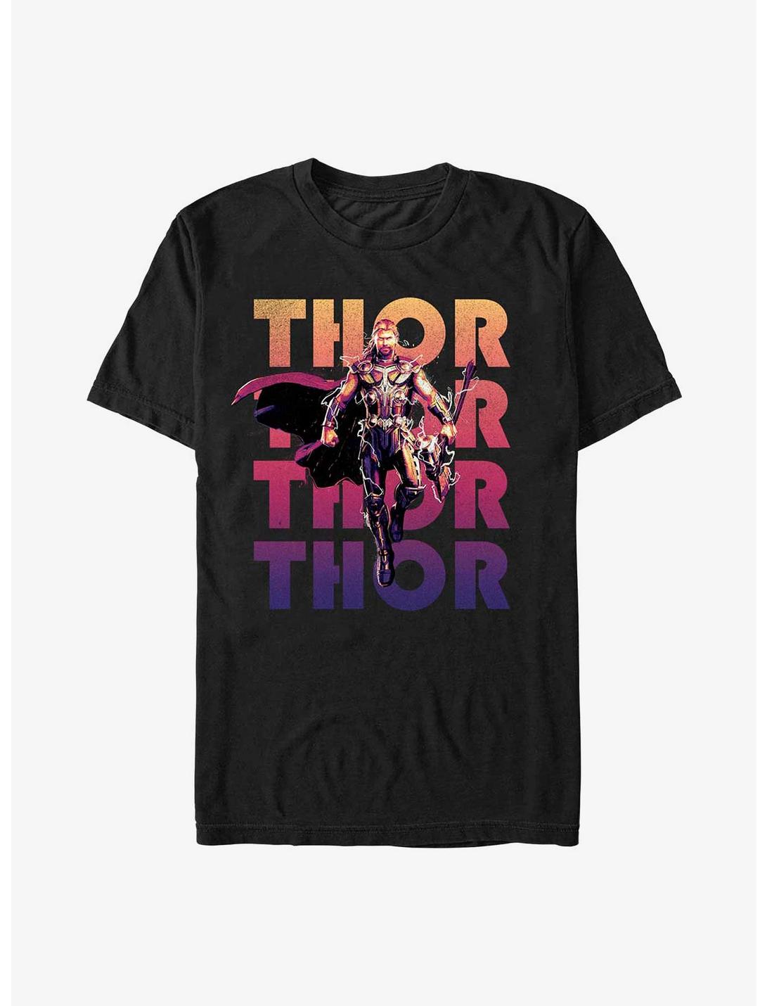 Marvel Thor: Love and Thunder God of Thunder and Lightning T-Shirt, BLACK, hi-res