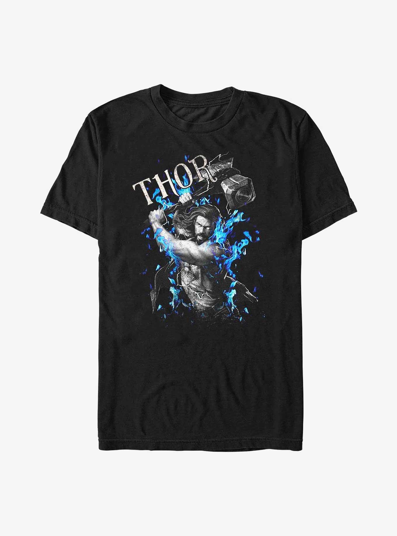 Marvel Thor: Love and Thunder On Fire T-Shirt, BLACK, hi-res
