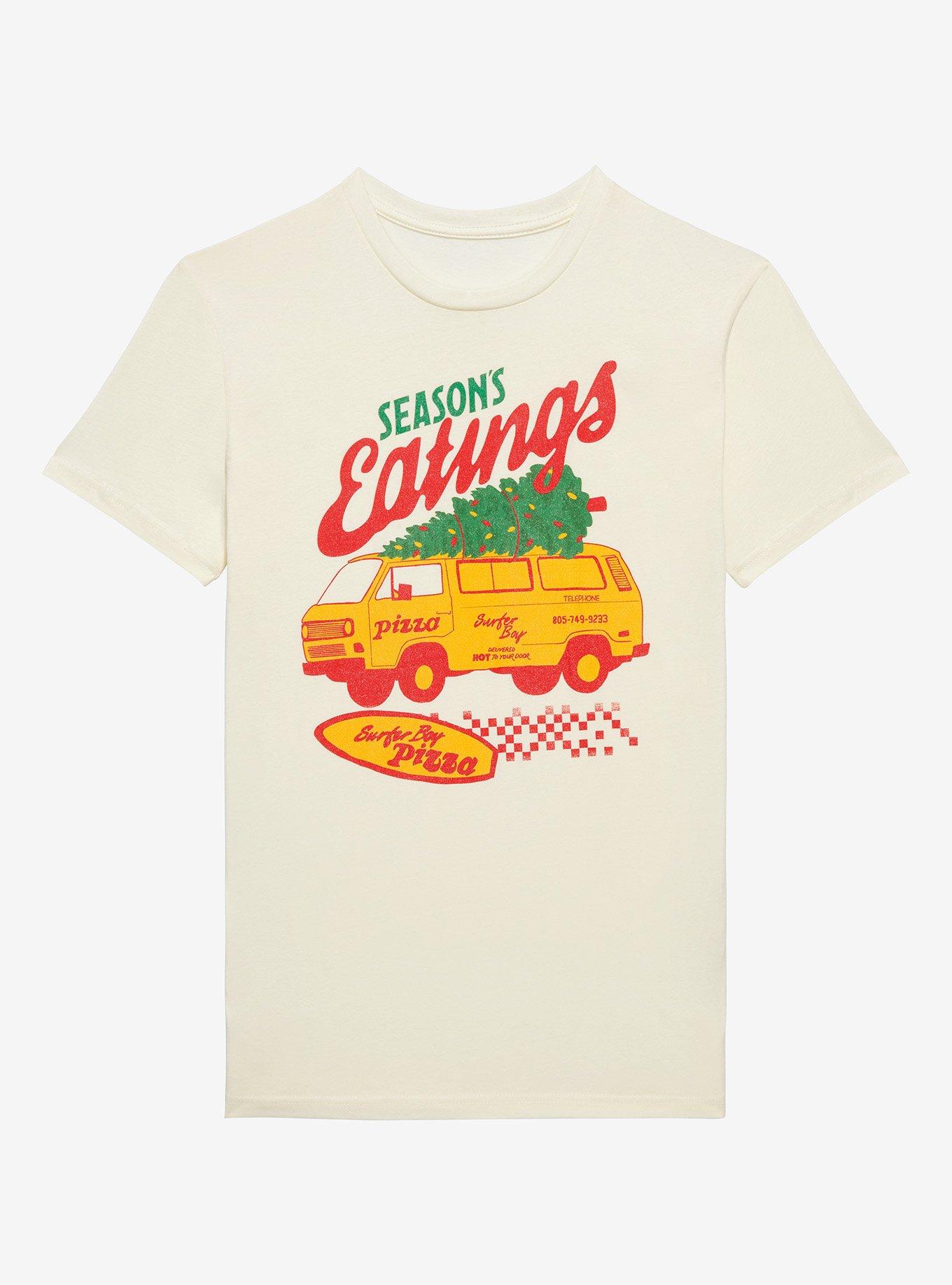 Stranger Things Surfer Boy Pizza Holiday T-Shirt, BEIGE, hi-res