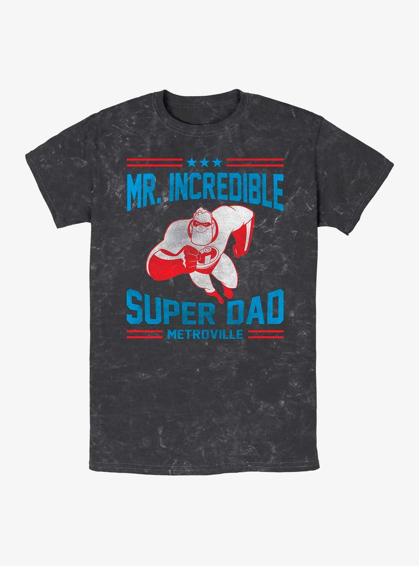 Disney Pixar The Incredibles Super Dad Mineral Wash T-Shirt, BLACK, hi-res