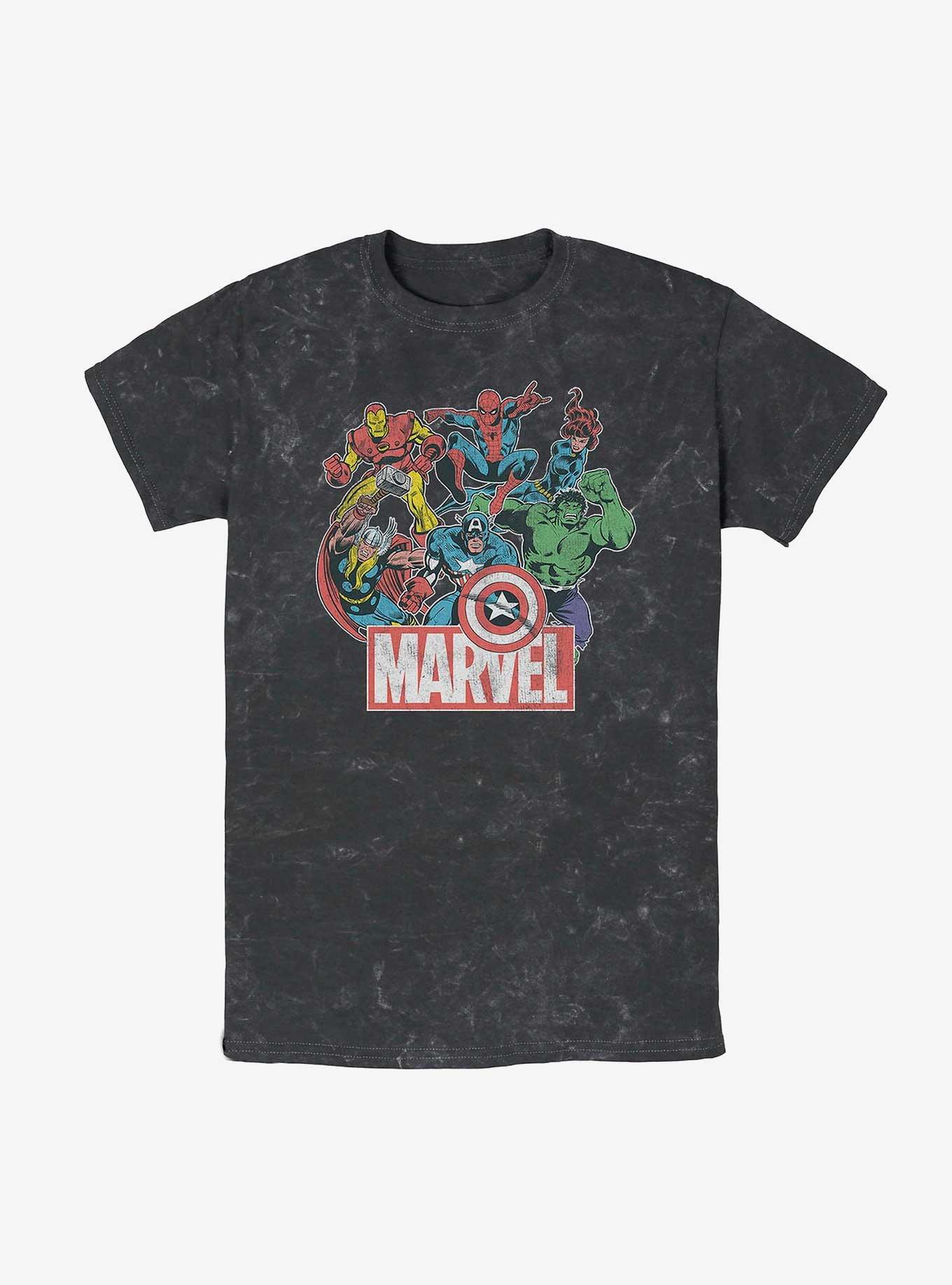 Marvel Avengers Heroes of Today Mineral Wash T-Shirt