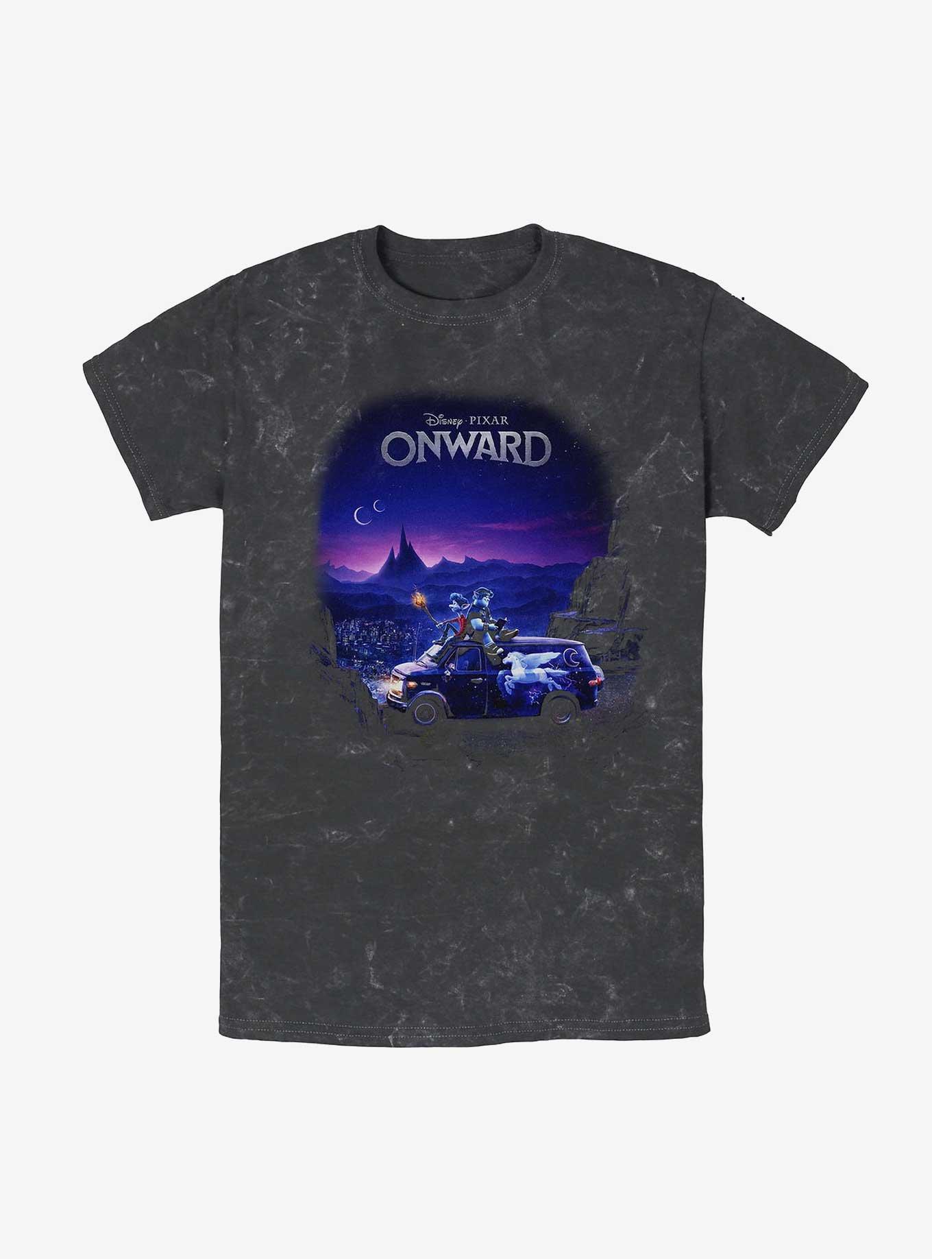 Disney Pixar Onward Poster Mineral Wash T-Shirt, BLACK, hi-res