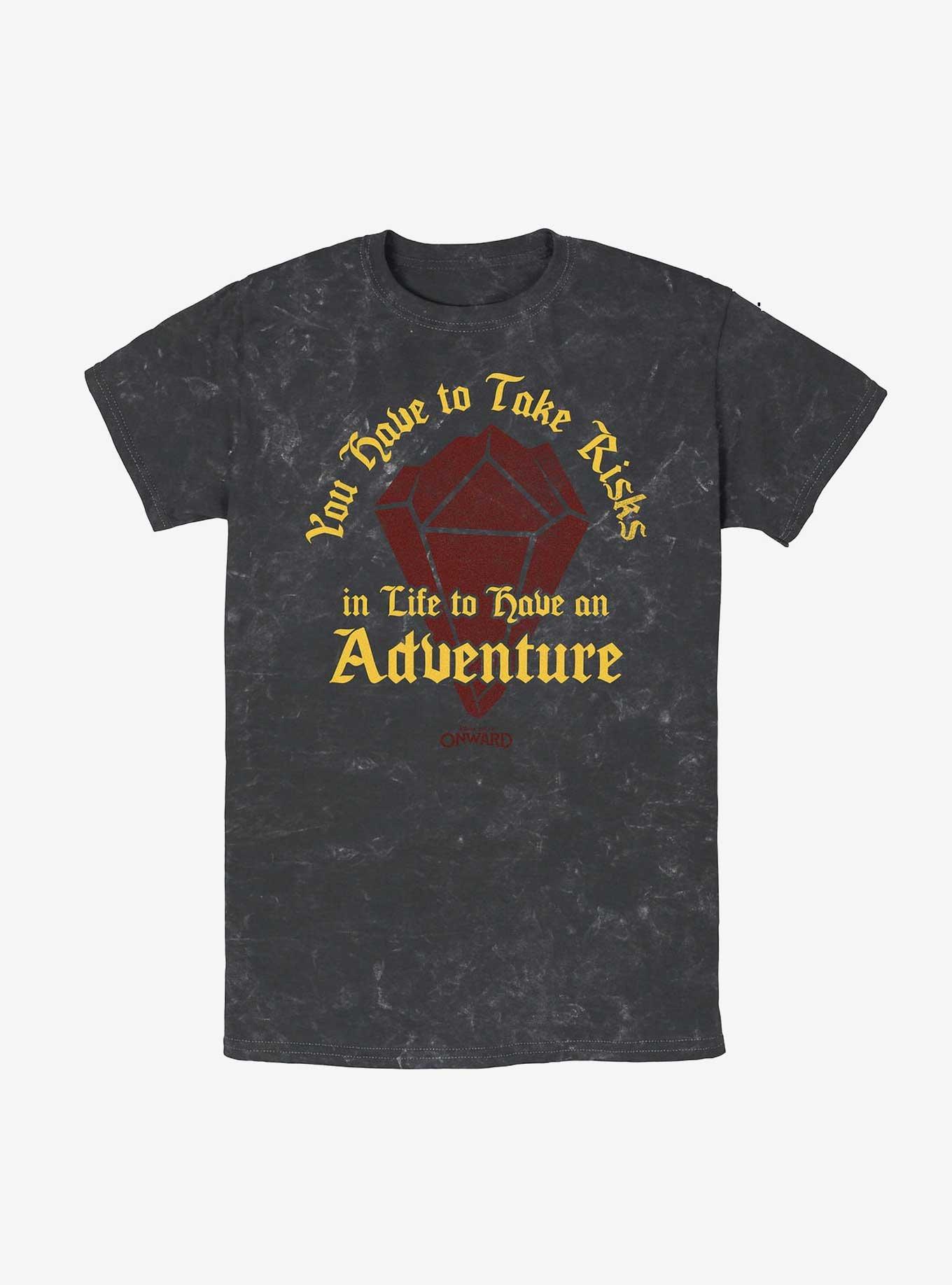 Disney Pixar Onward Risk For Adventure Mineral Wash T-Shirt, BLACK, hi-res