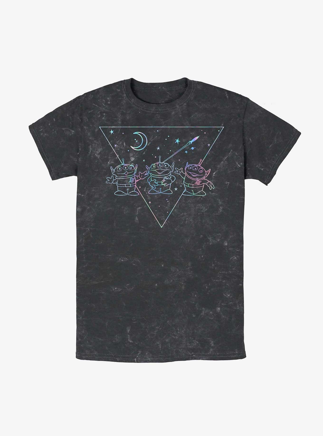 Disney Pixar Toy Story Alien Galaxy Mineral Wash T-Shirt, BLACK, hi-res